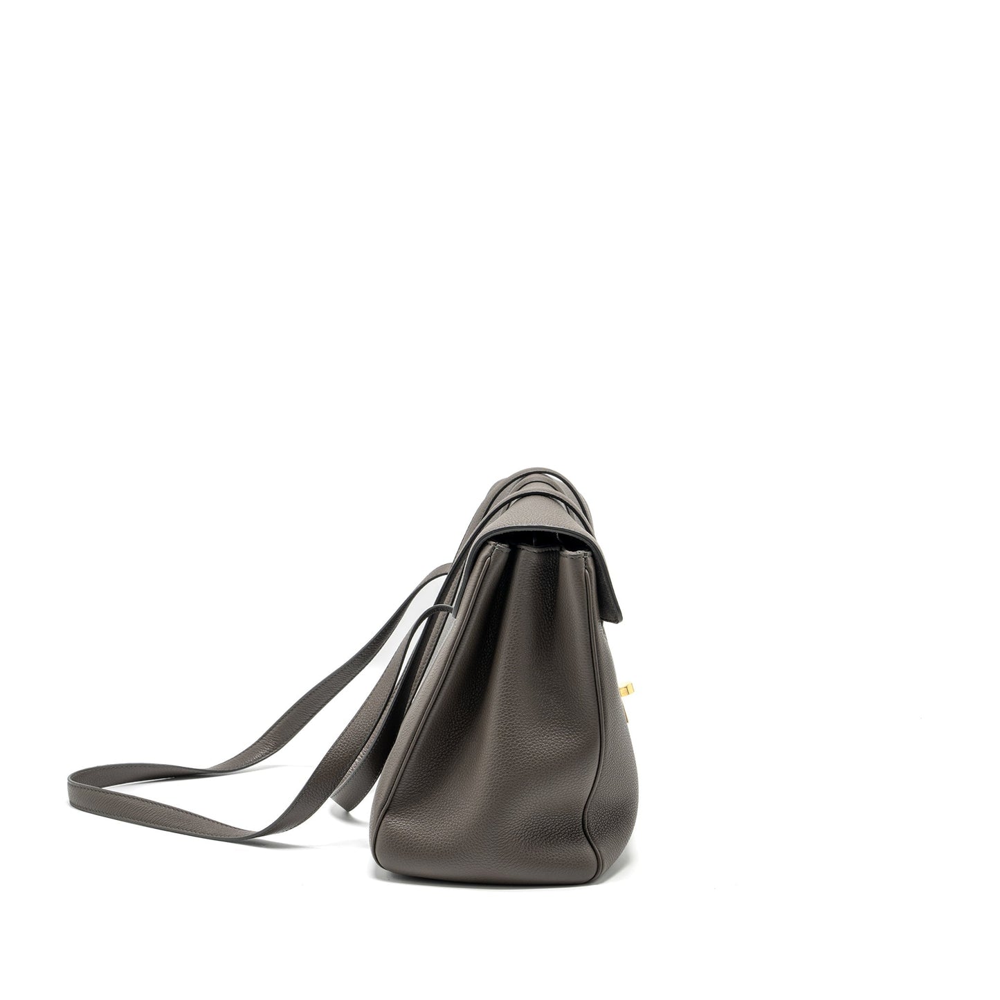 Celine Soft Purse Grained Calfskin Grey Handbag Medium Travel Bag
