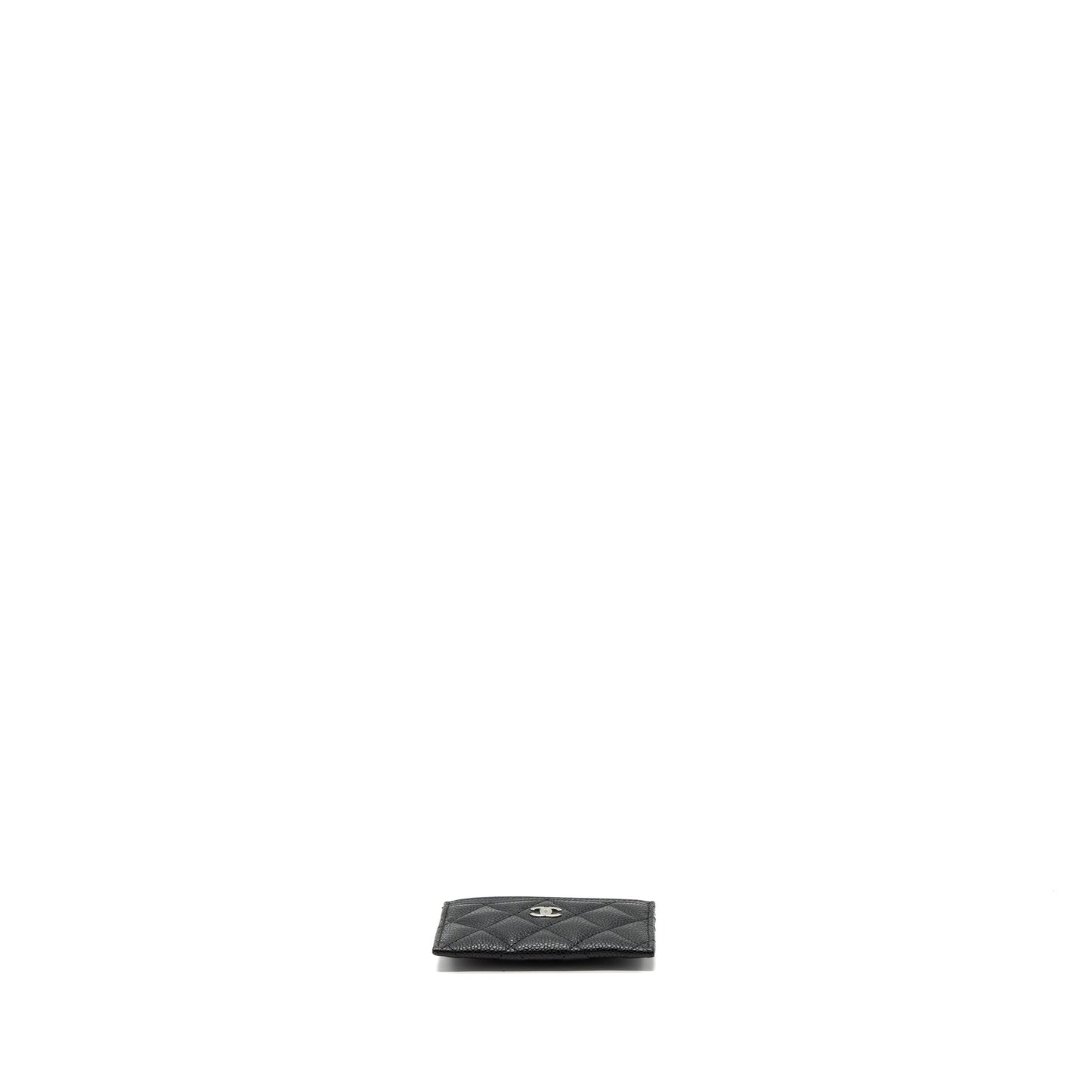 Chanel Classic Card Holder Caviar SHW Microchip Black Wallet Case Microchip 1
