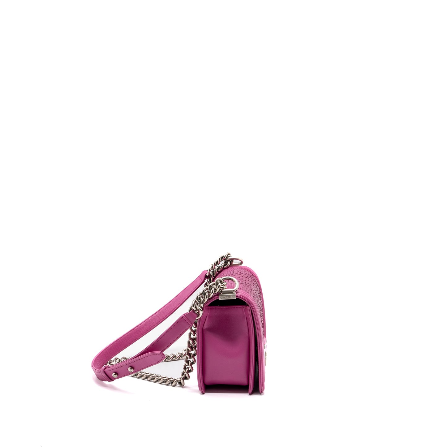 Chanel Boy Python Brushed SHW Pink Handbag