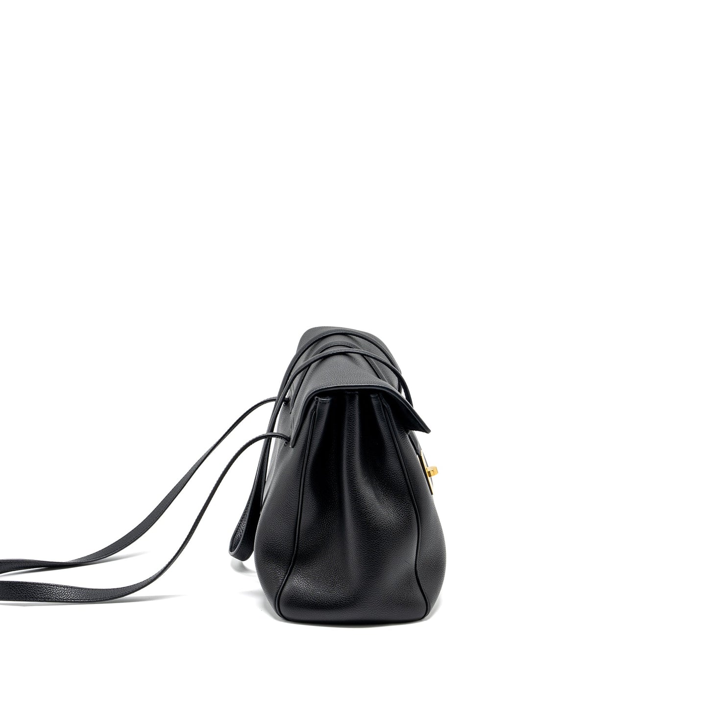 Celine Soft Purse Grained Calfskin Handbag Black Medium Travel Bag