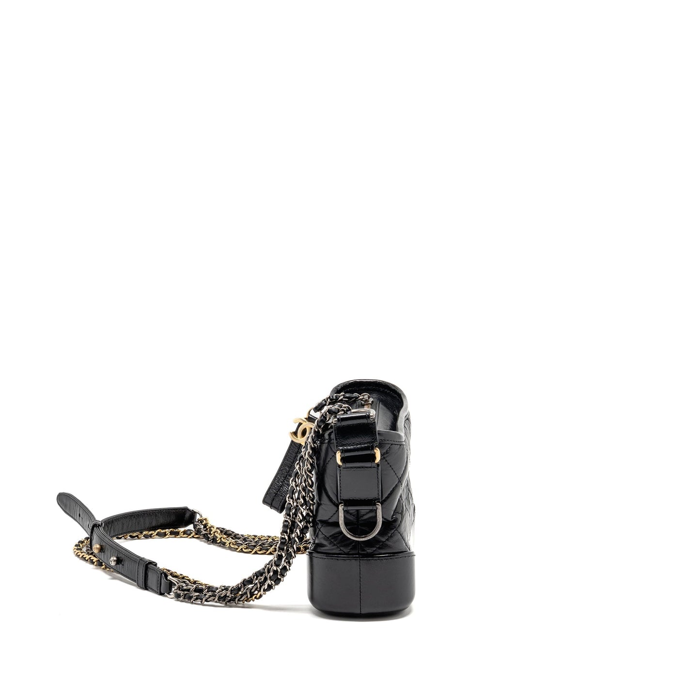 Chanel Gabrielle Hobo Calfskin Hardware Multicolour Black Small Shoulder Bag Hardware 4