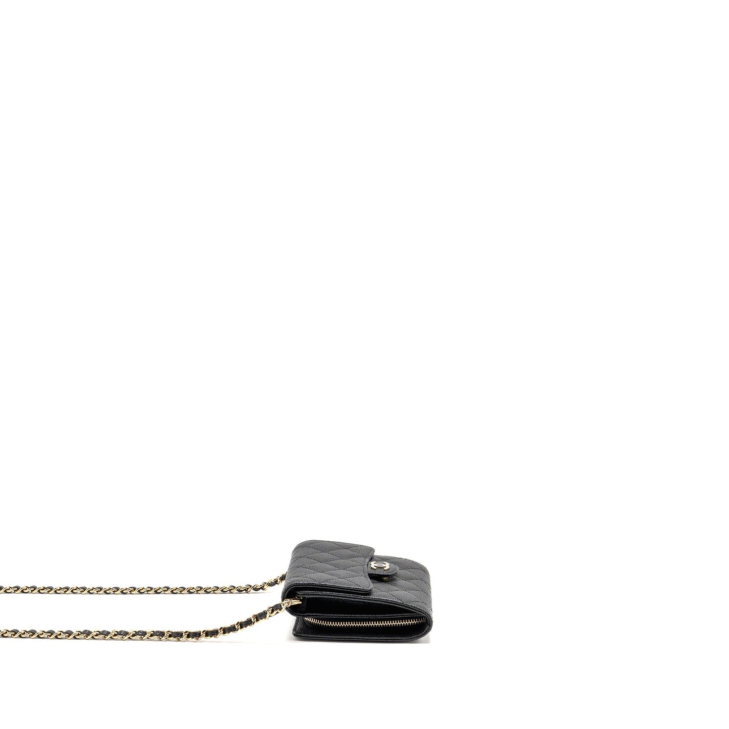 Chanel 23p caviar LGHW microchip Black Clutch Bag