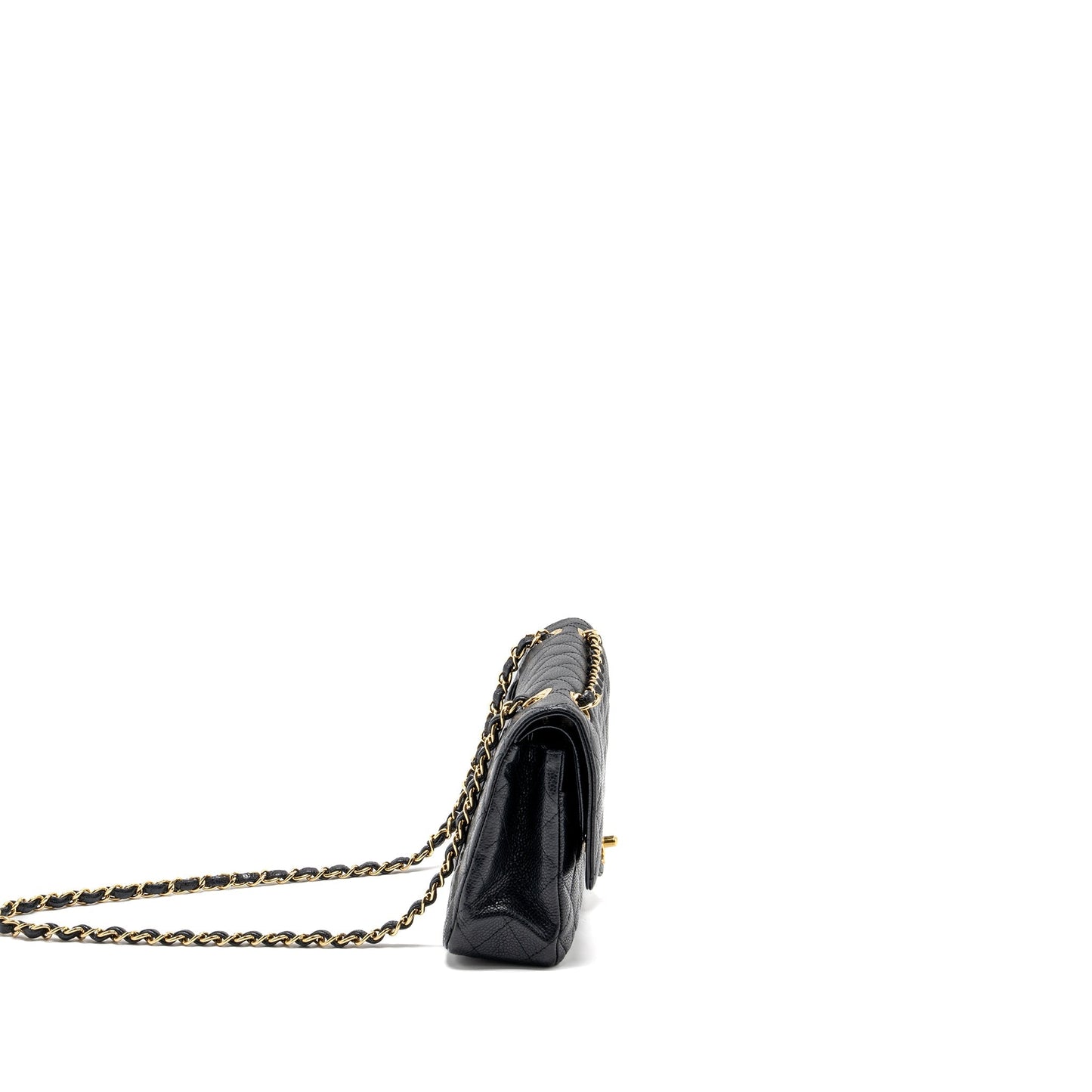Chanel classic double flap caviar GHW Black Shoulder Bag Ghw 22