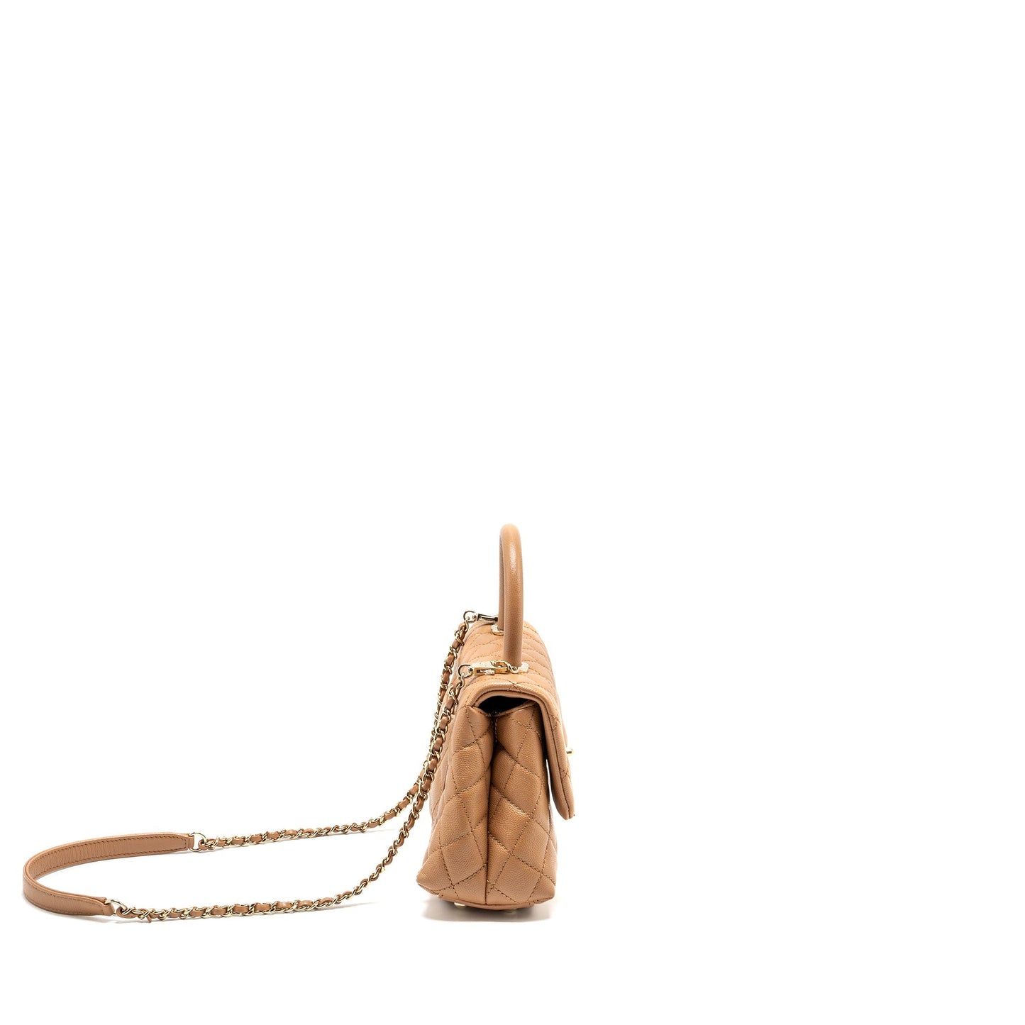 Chanel 21P Coco Handle Caviar caramel LGHW Small Handbag Lghw 1