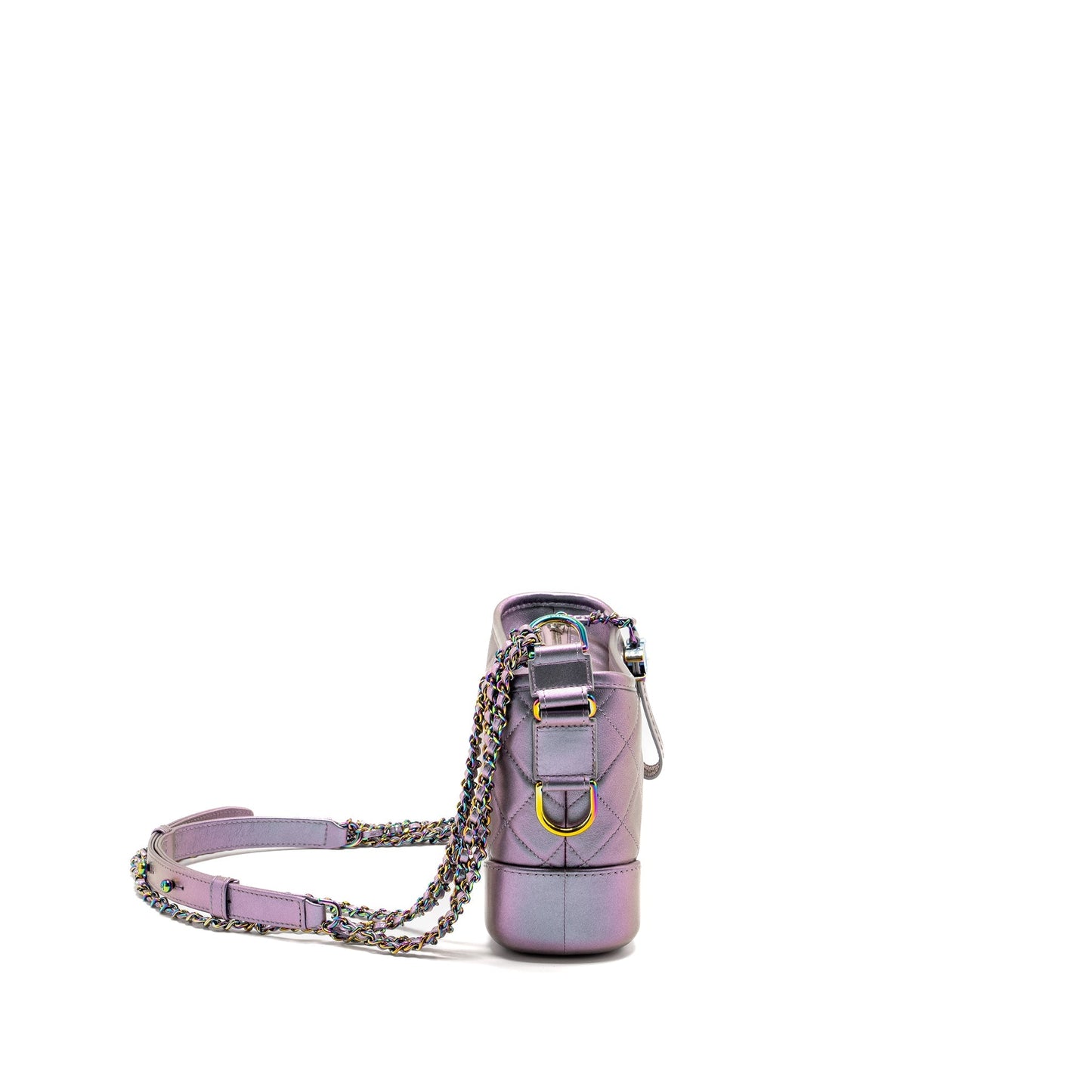 Chanel Gabrielle Hobo Calfskin Lambskin Iridescent Light Multicolour Small Shoulder Bag