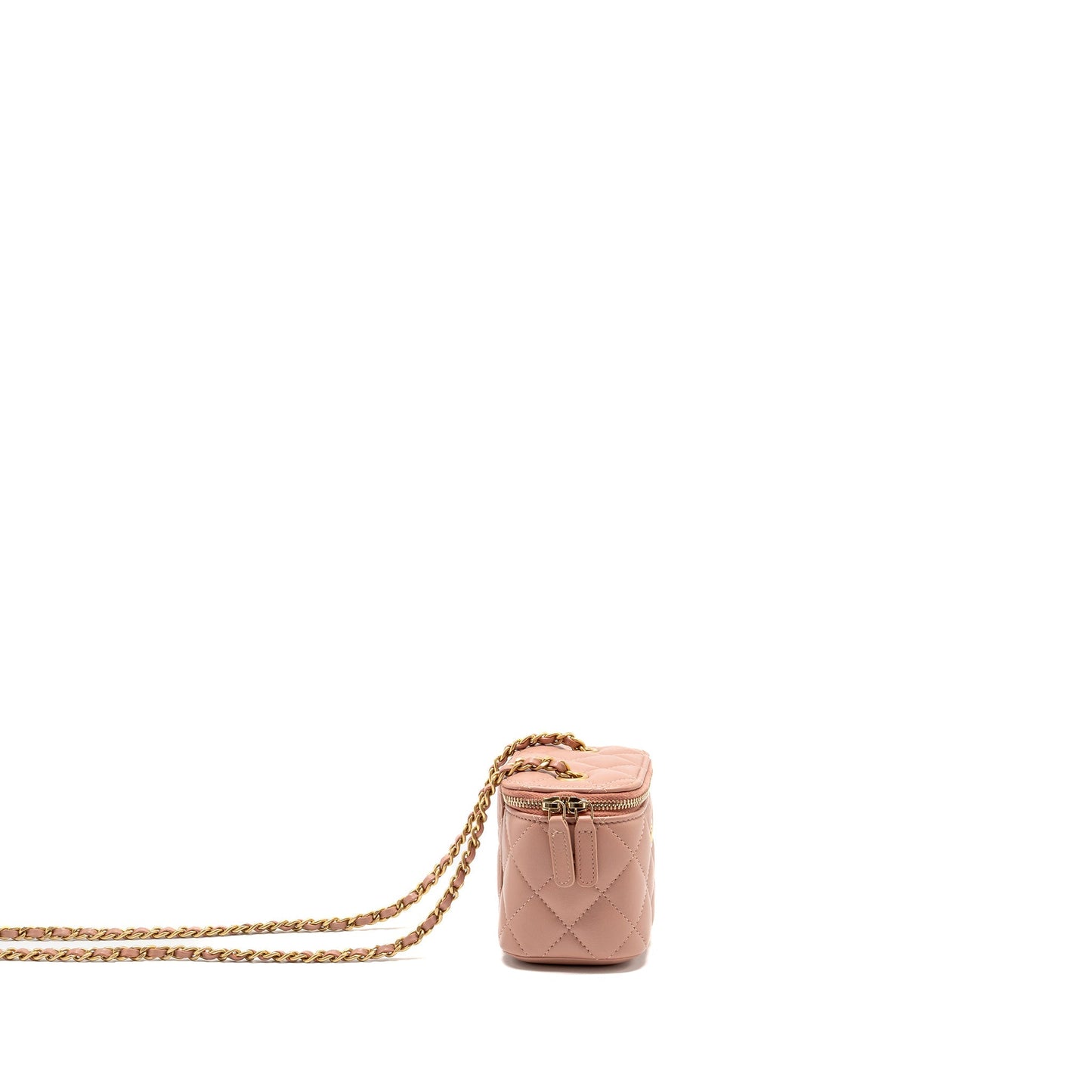 Chanel pearl crush vanity lambskin GHW Pink Mini Bag