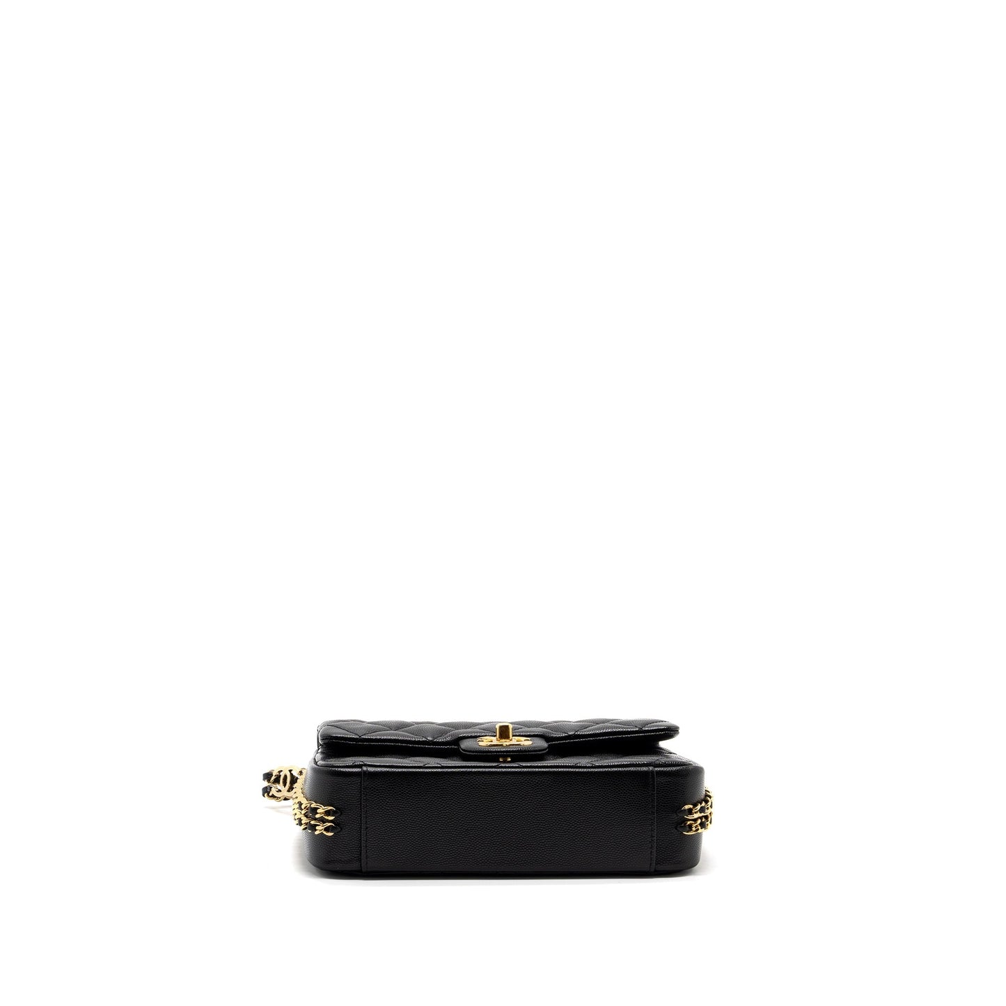 Chanel 23C flap cc logo caviar GHW Black Shoulder Bag