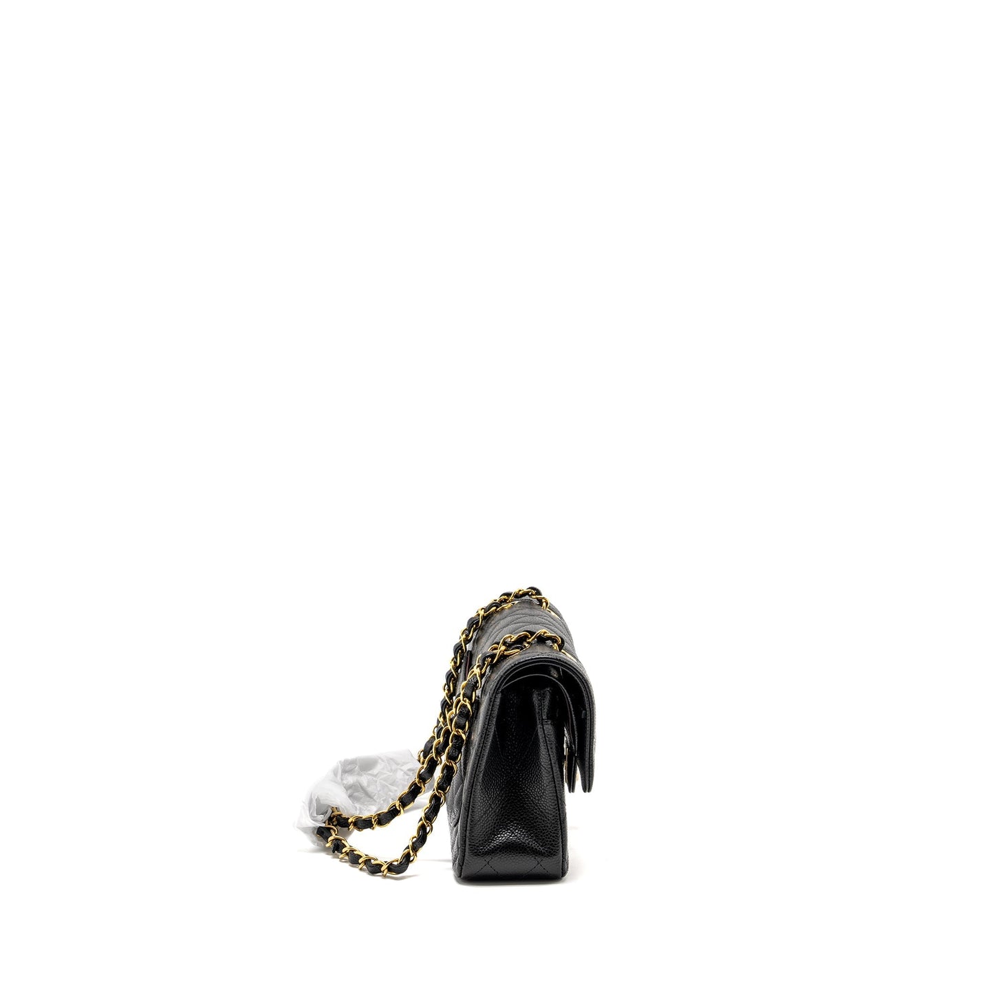 Chanel Classic Double FLAP Caviar GHW Microchip Black Small Shoulder Bag Microchip 10