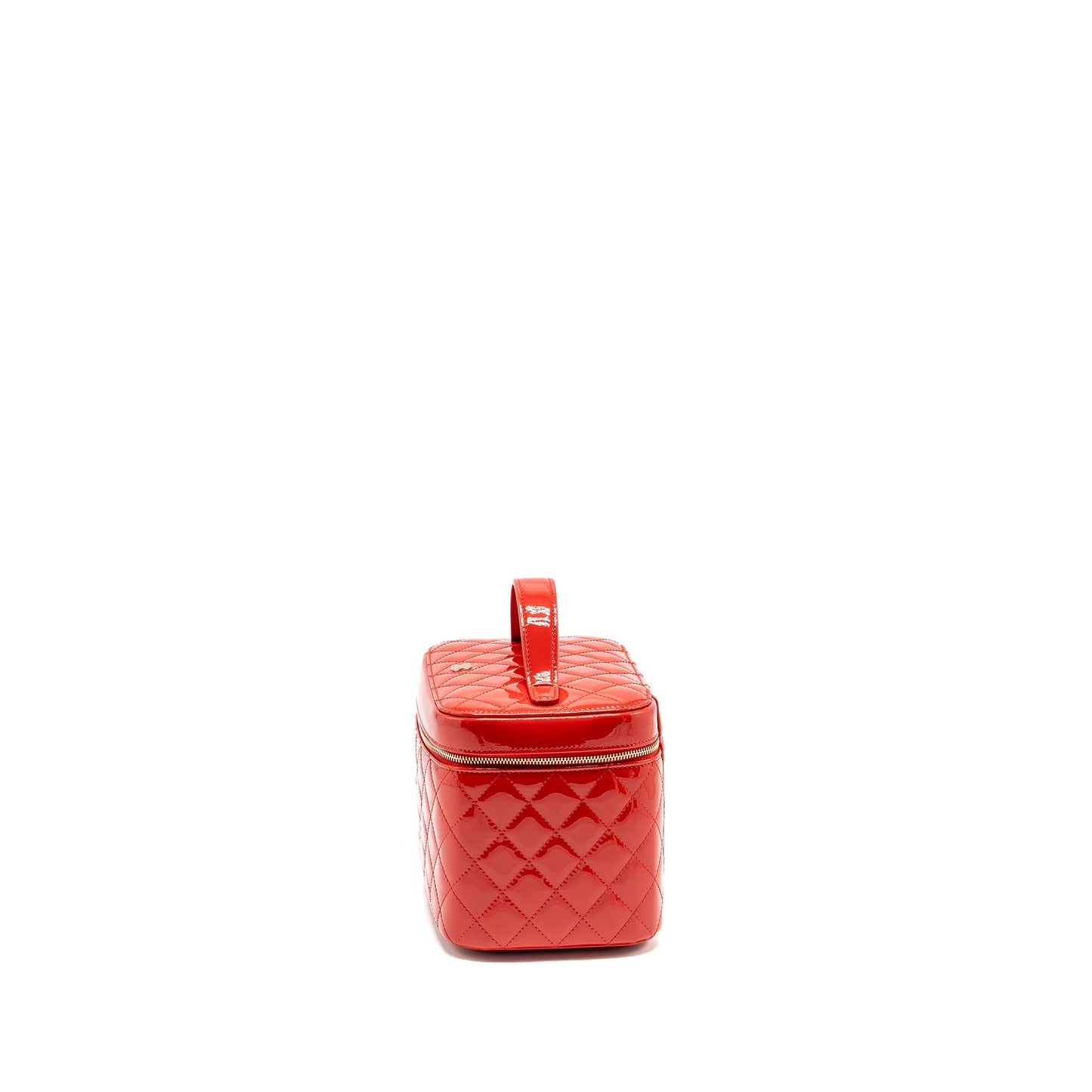 Chanel Vanity Patent GHW Red Handbag