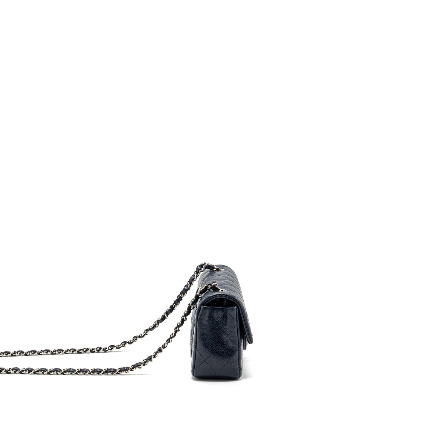 Chanel Classic Rectangular Flap Caviar Navy SHW Shoulder Bag