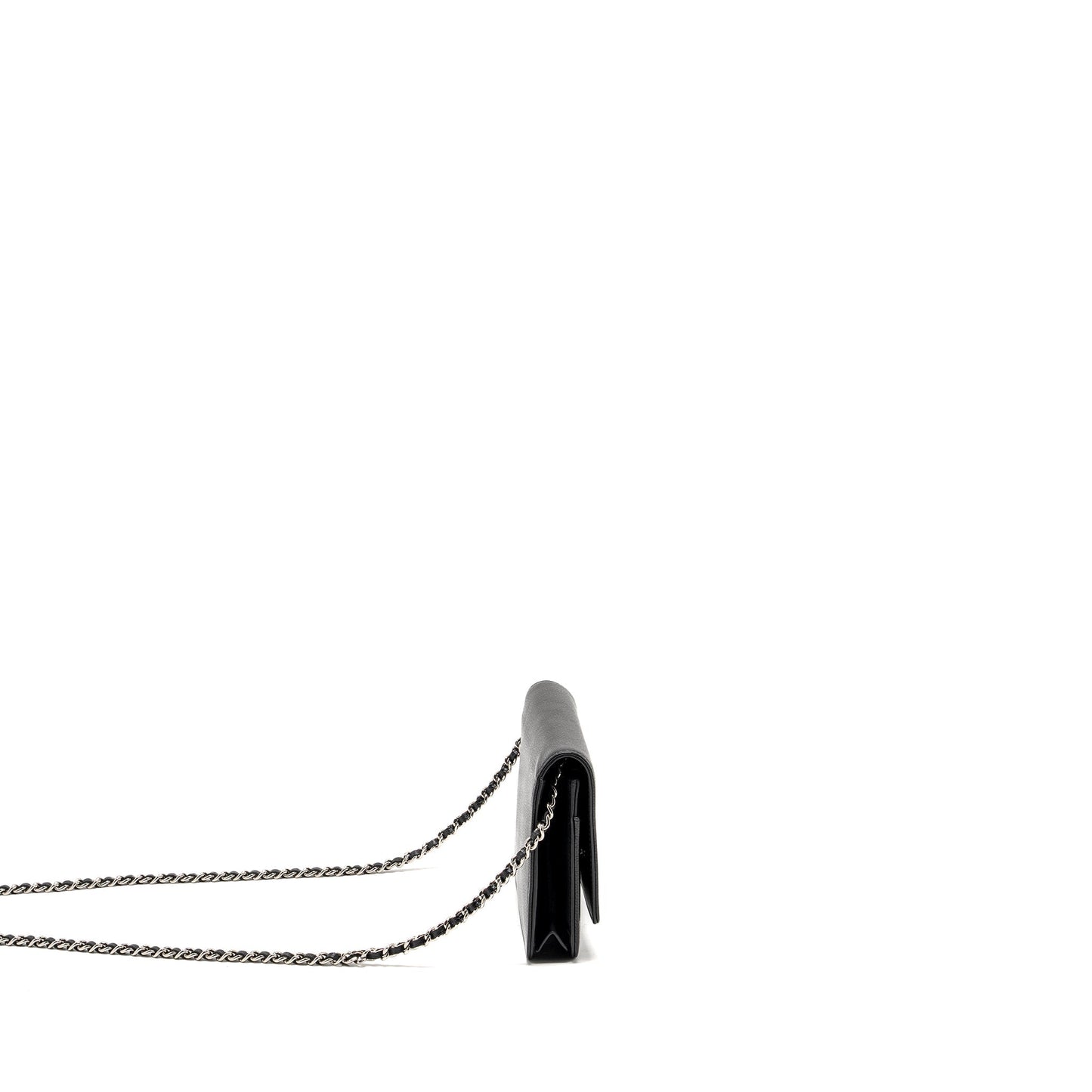 Chanel Timeless On Caviar SHW Black Wallet Case