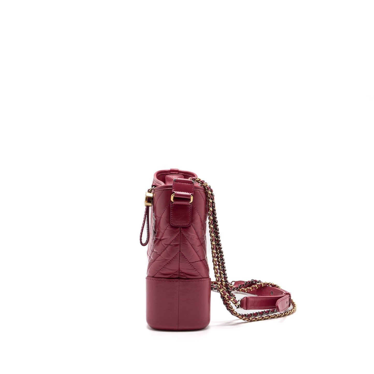 Chanel chevron Gabrielle hobo calfskin raspberry hardware Multicolour Shoulder Bag