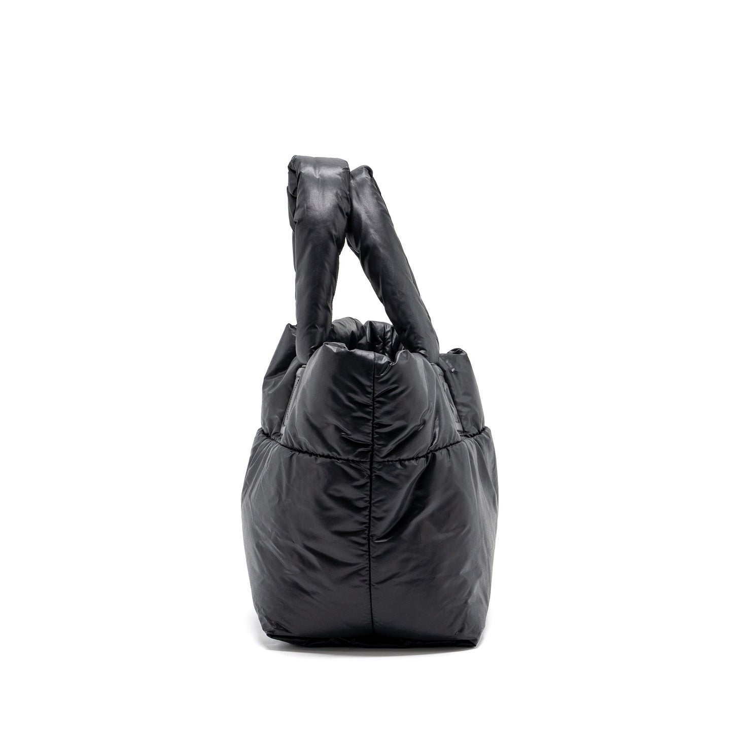 Chanel puffy Down nylon SHW Black Small Tote Bag
