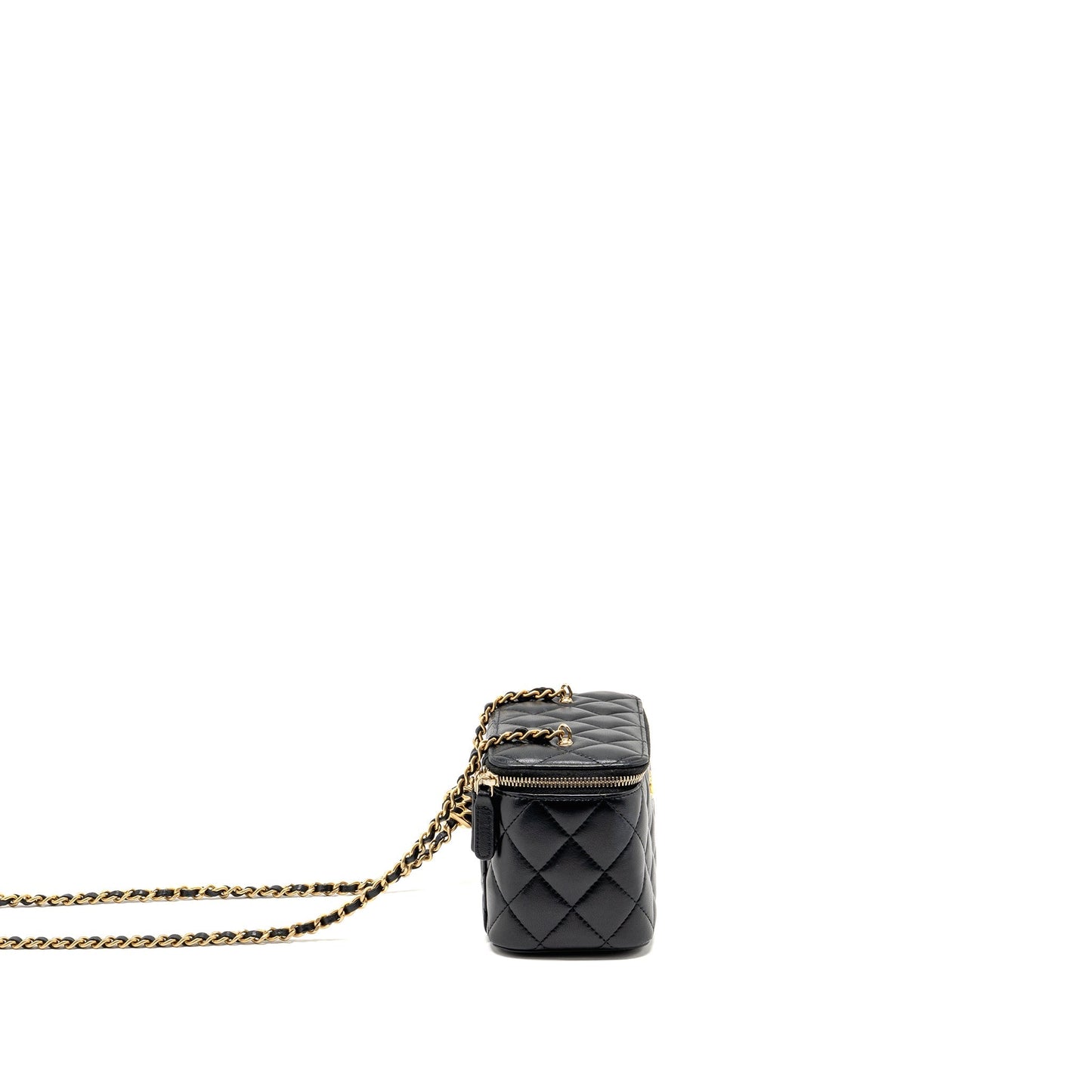 Chanel pearl crush long vanity lambskin GHW Black Handbag 8