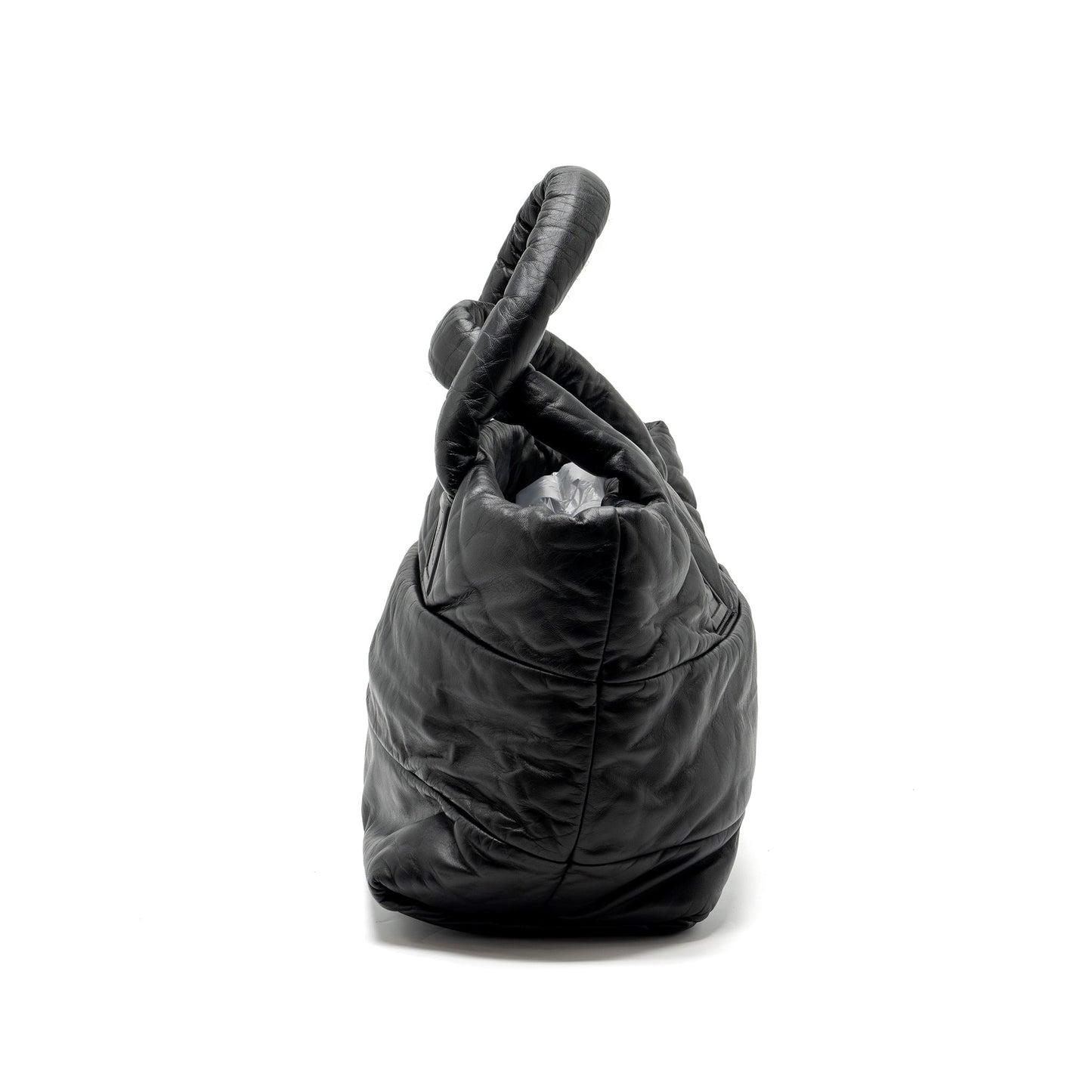 Chanel Puffy Down lambskin SHW Black Tote Bag