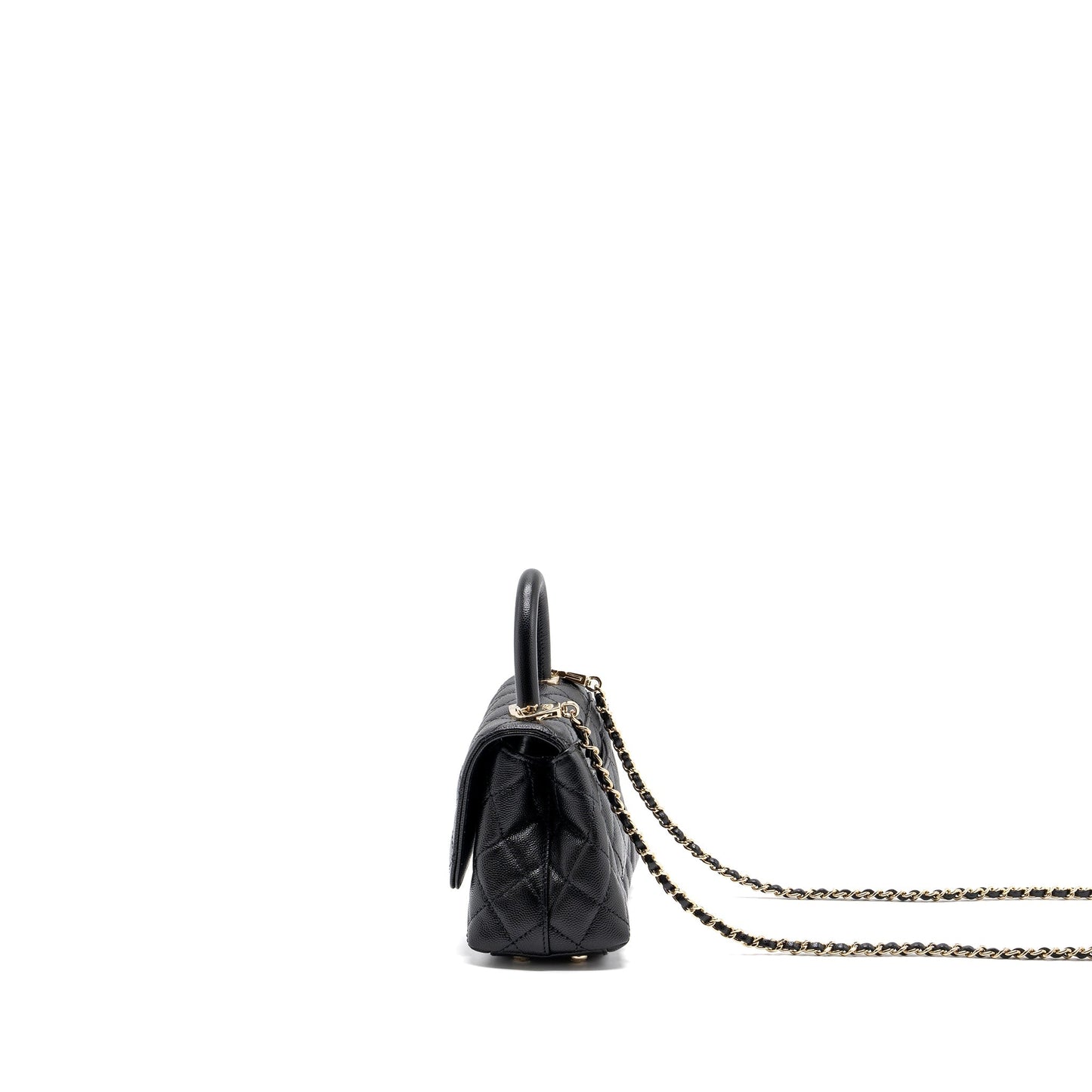 Chanel Coco Handle Extra Caviar LGHW Microchip Black Mini Bag