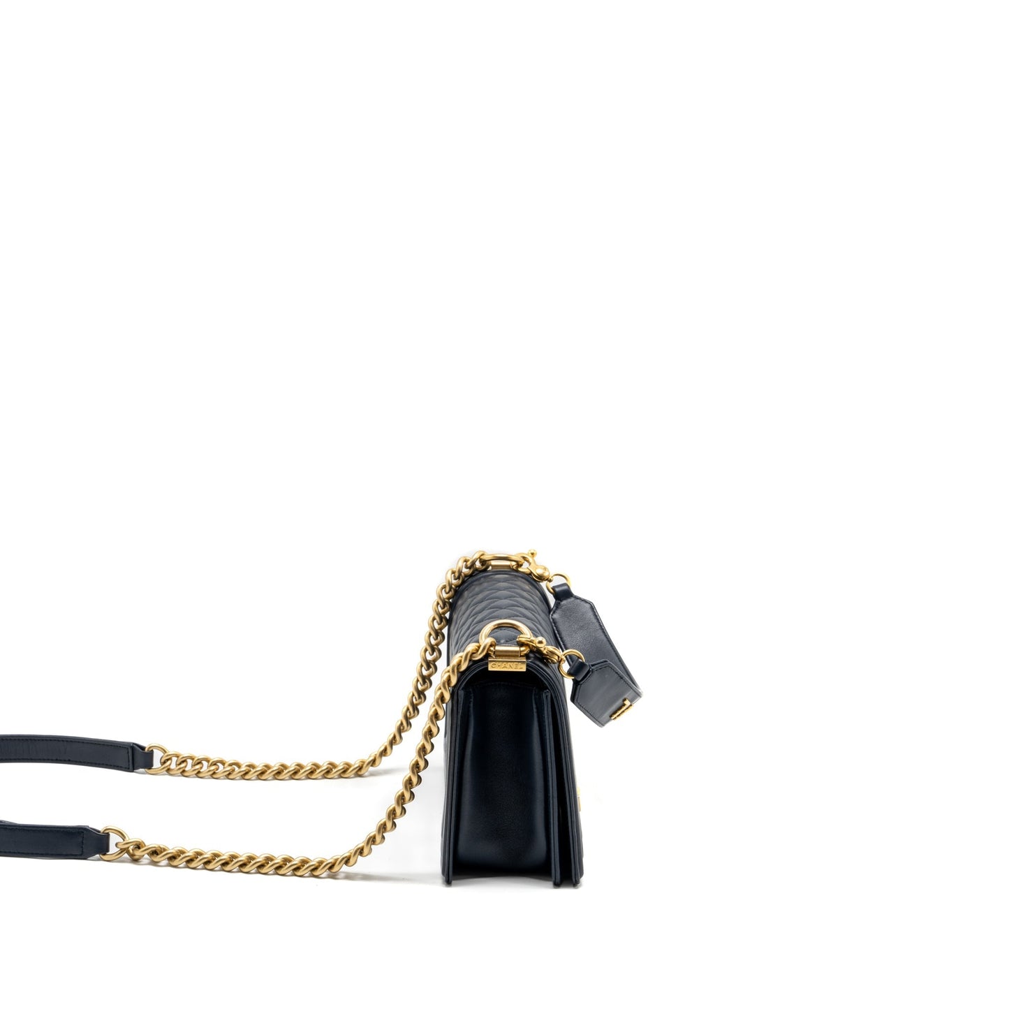 Chanel 20B boy top handle Calfskin navy Handbag