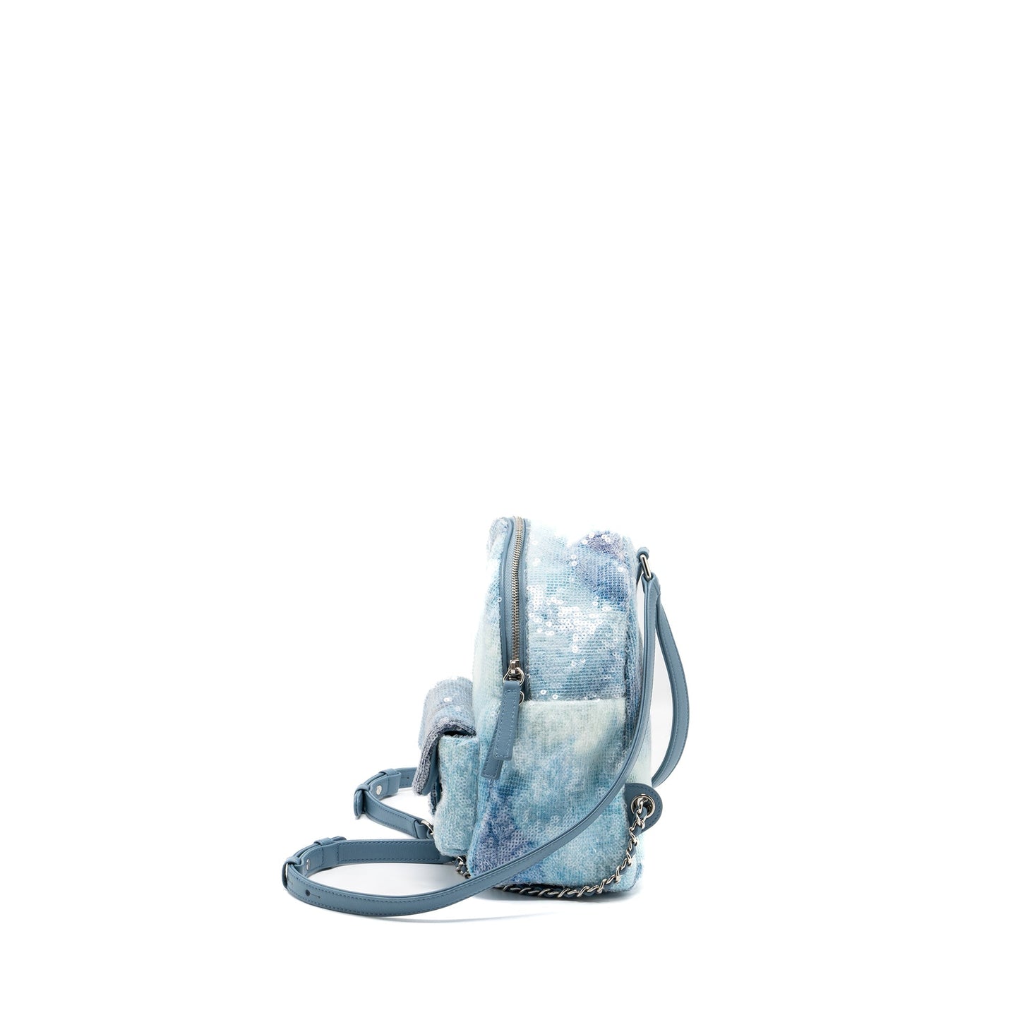 Chanel Backpack Sequins SHW Multicolour Blue