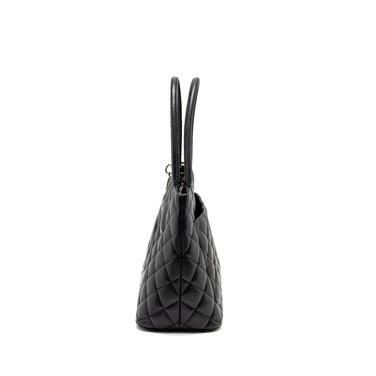 Chanel Medallion Caviar SHW Black Tote Bag