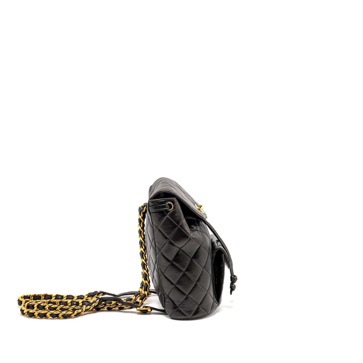 Chanel Duma Backpack Lambskin Black Ghw