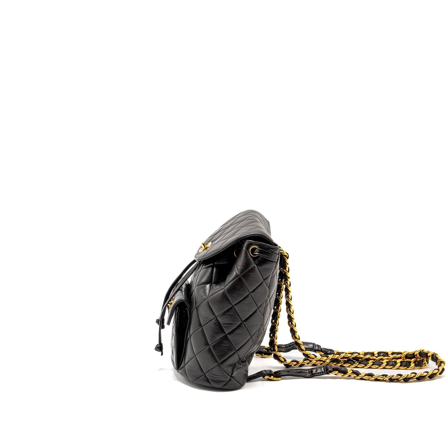 Chanel Duma Backpack Lambskin Black GHW