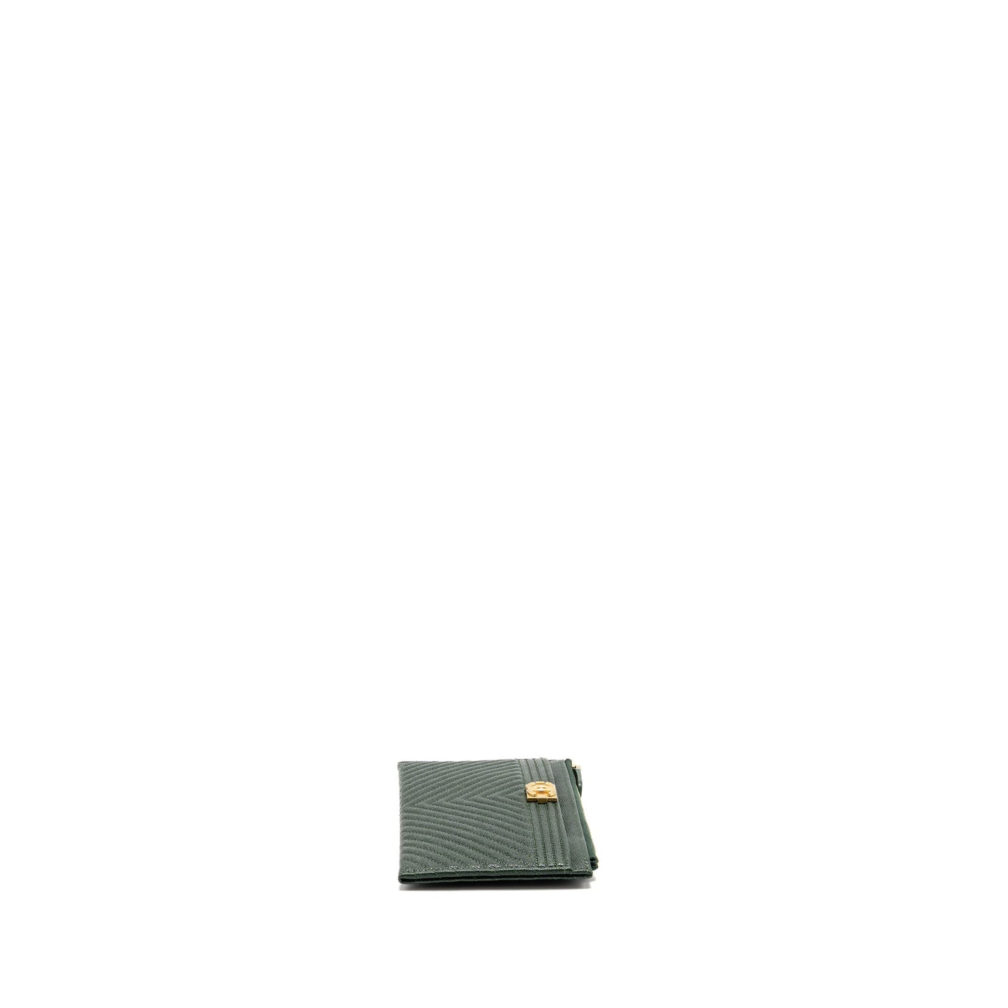 Chanel Chevron Boy Zip Caviar dark GHW Green Handbag