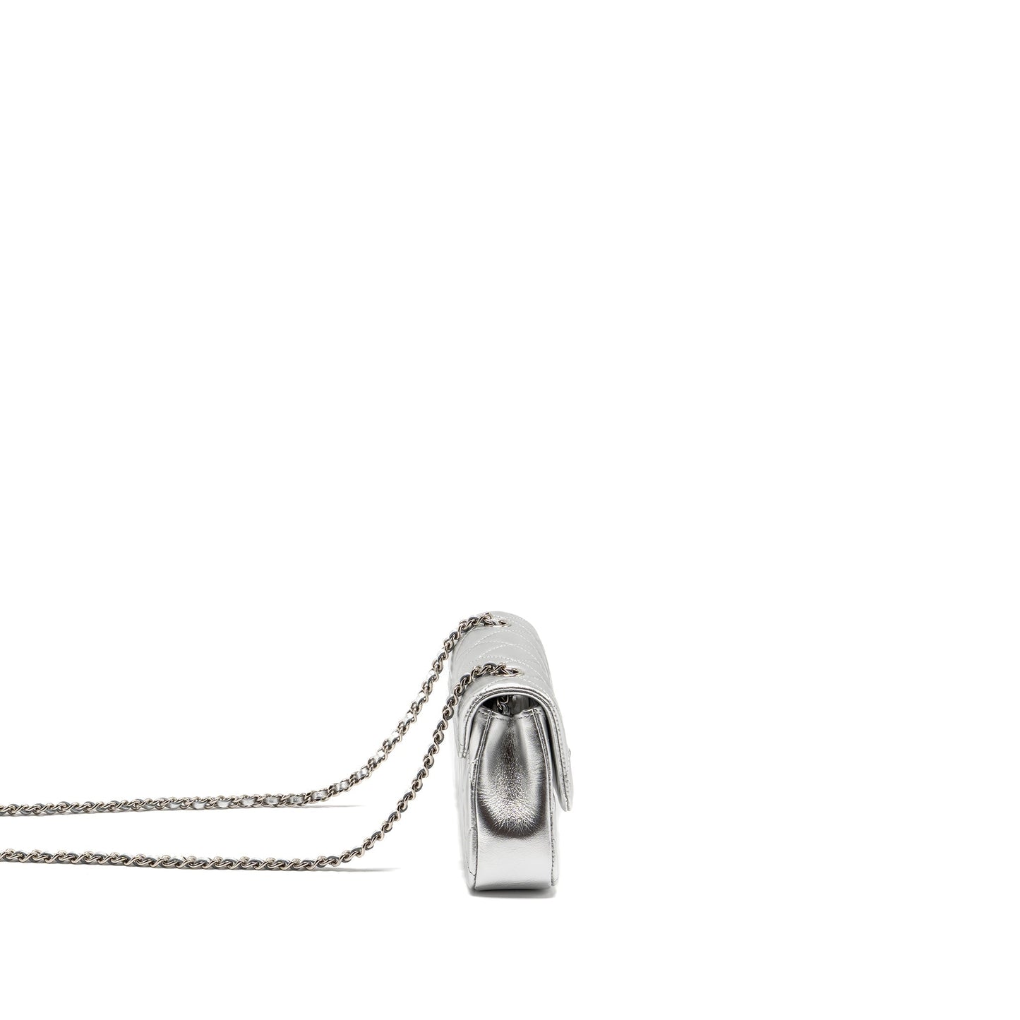 Chanel 25s O-phone Holder Calfskin SHW microchip Silver Handbag