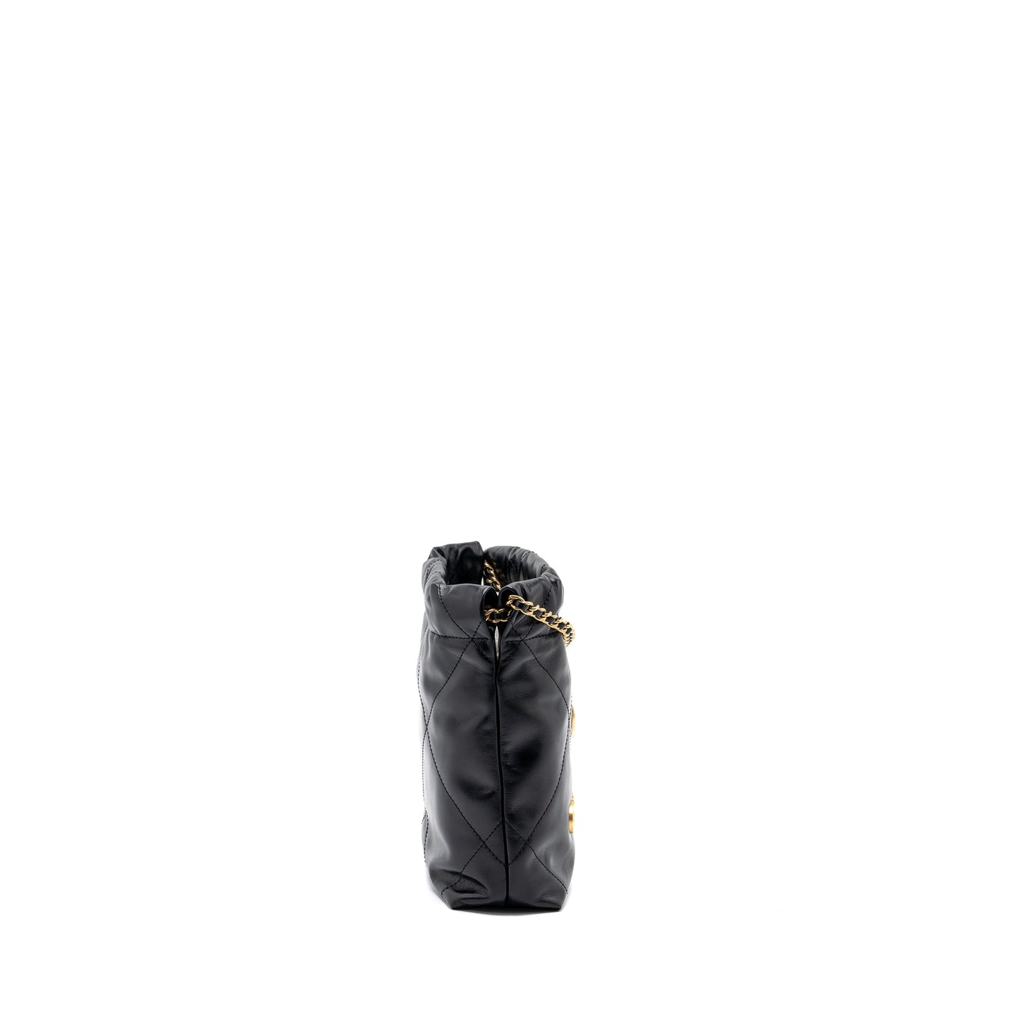 Chanel 22 Shiny Calfskin GHW microchip Black Mini Bag