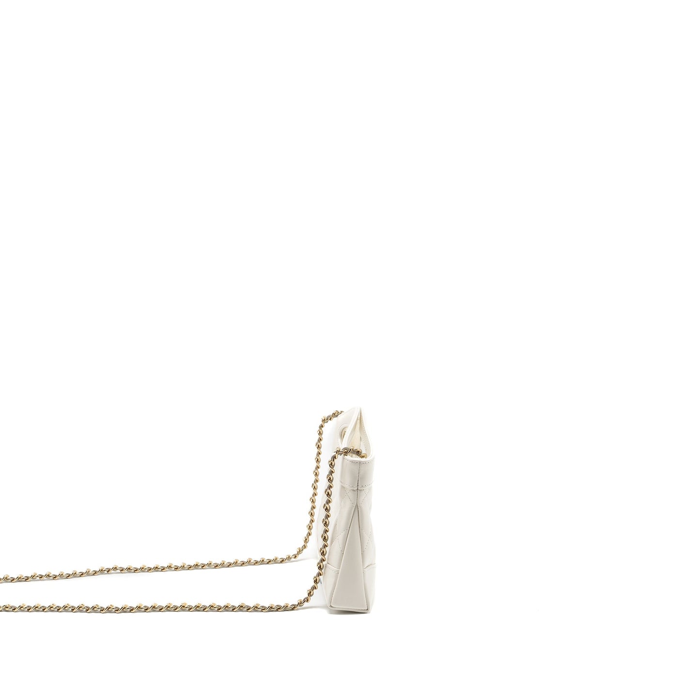 Chanel 31 Shiny Calfskin LGHW Microchip White Clutch Bag