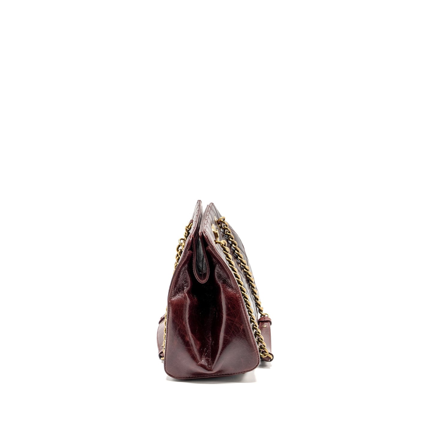 Chanel Perfect Edge Calfskin Burgundy GHW Tote Bag