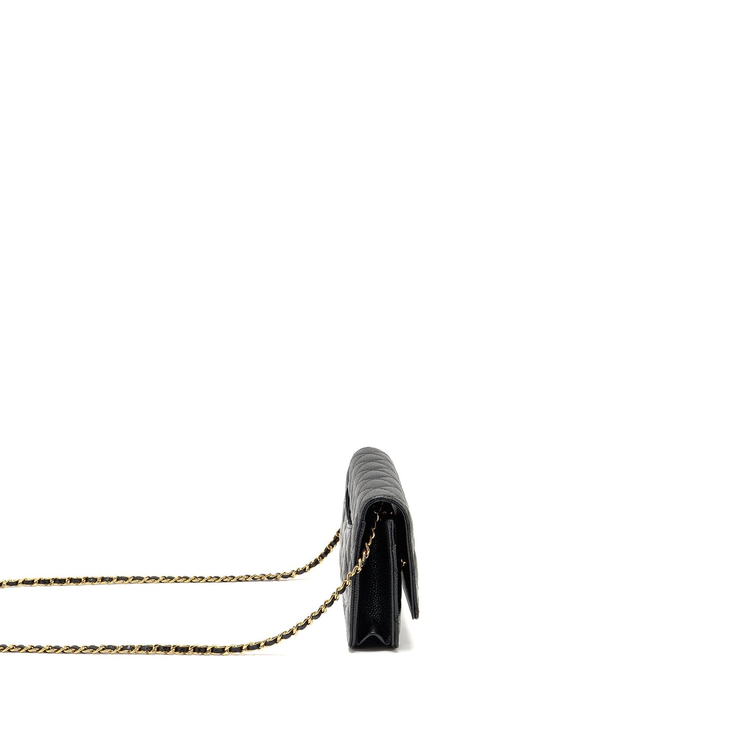 Chanel Classic on Caviar GHW Black Wallet Case Ghw 25