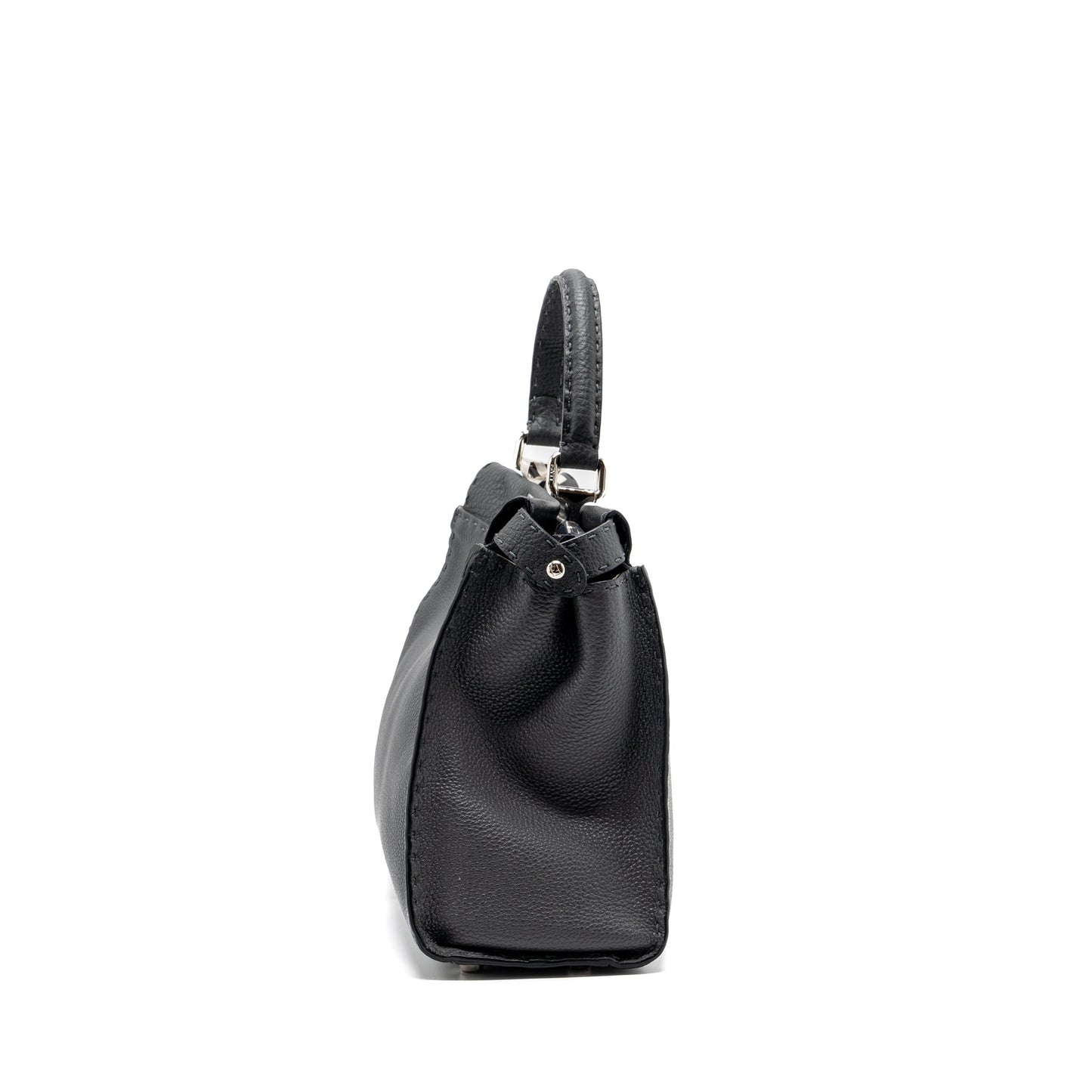 Fendi Peekaboo Purse Selleria Leather Black Medium Travel Bag Selleria Leather Shw