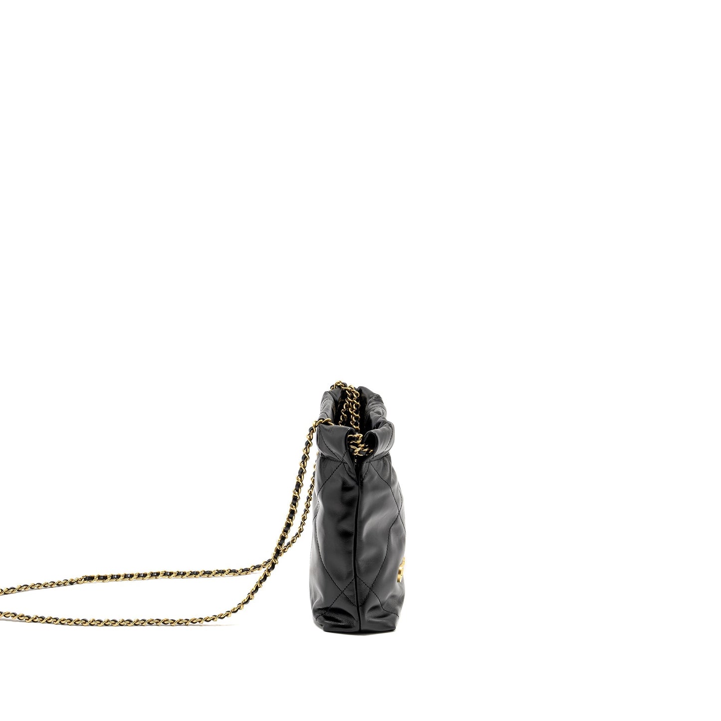 Chanel 22 Shiny Calfskin GHW microchip Black Mini Bag Ghwmicrochip 2