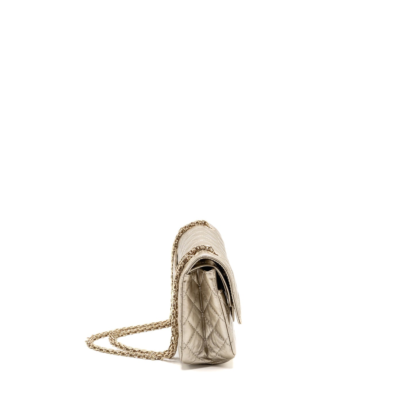 Chanel 2.55 Reissue Double Flap Aged Calfskin Gold Small Shoulder Bag