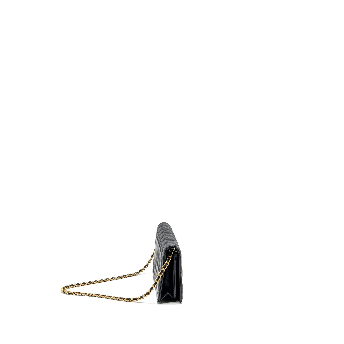 Chanel 23A lambskin GHW microchip Black Clutch Bag