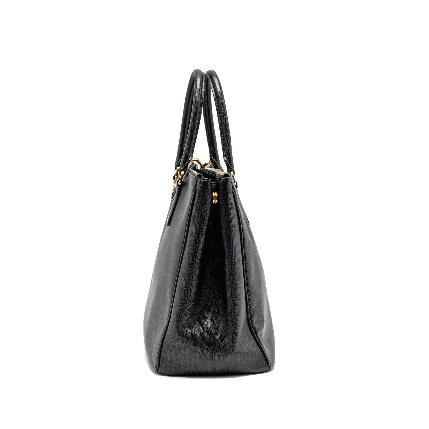 Prada Saffiano Tote Purse Calfskin Handbag Black Tote Bag