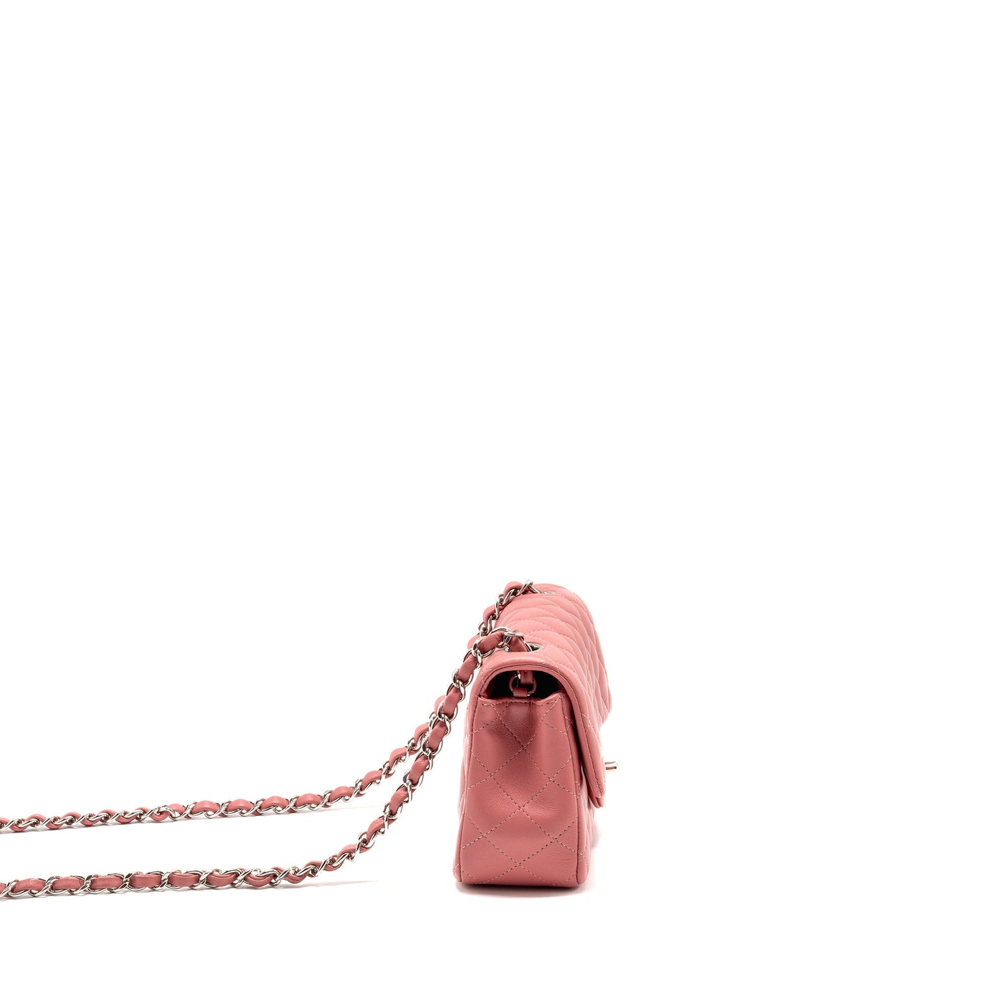Chanel Rectangular flap lambskin SHW Pink Shoulder Bag Shw 3