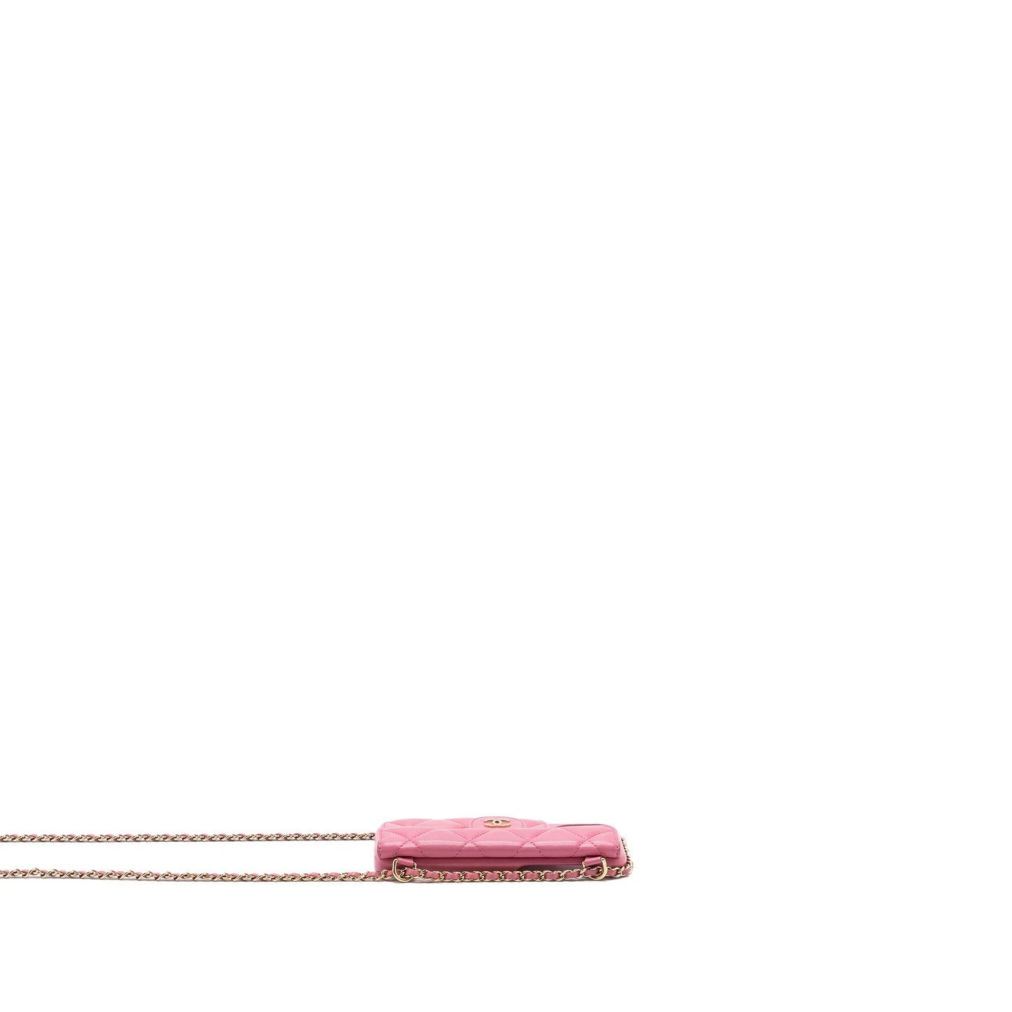 Chanel 21P pearl crush phone iPhone 12 Pink Handbag