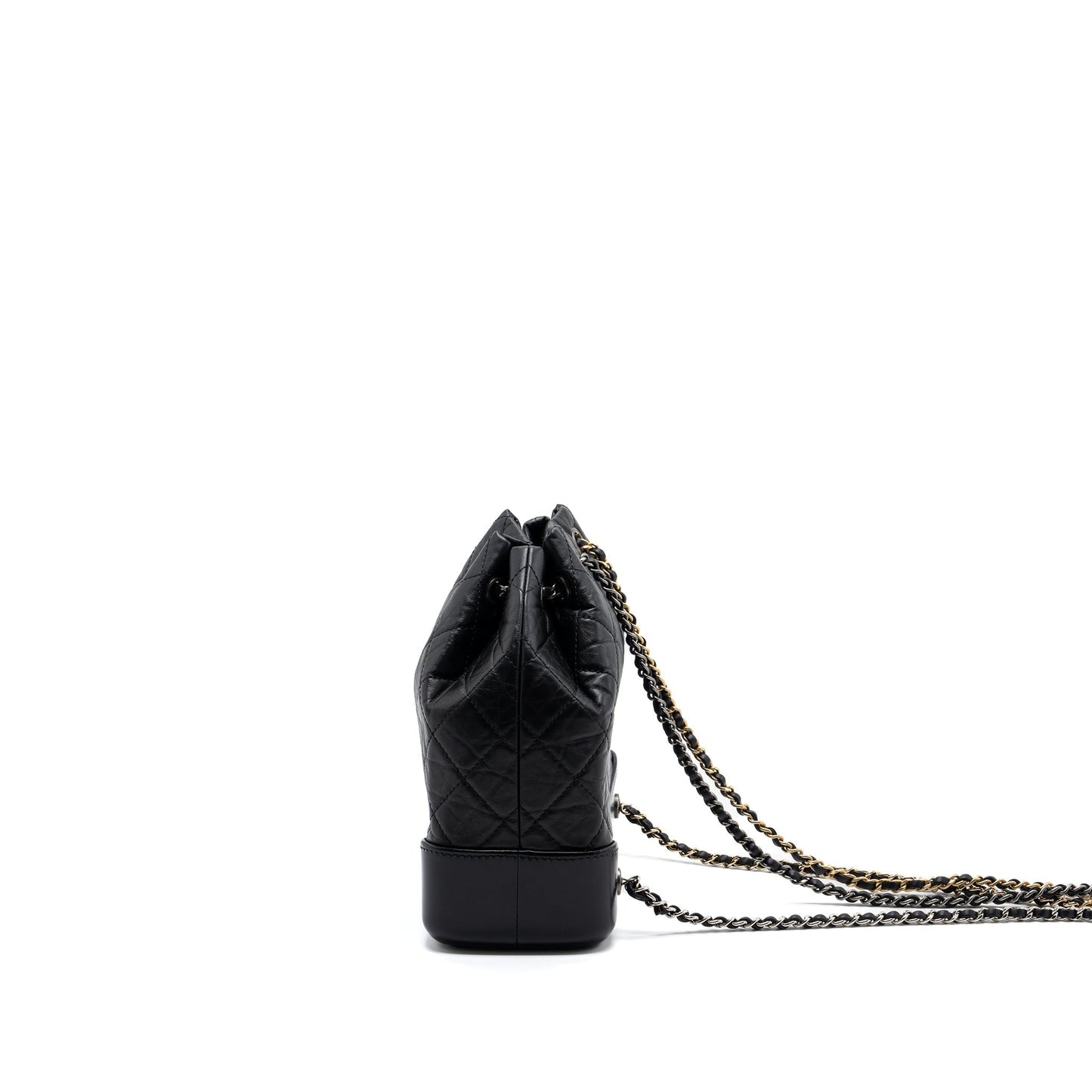 Chanel Gabrielle Backpack Aged Calfskin Hardware Multicolour Black Small 3