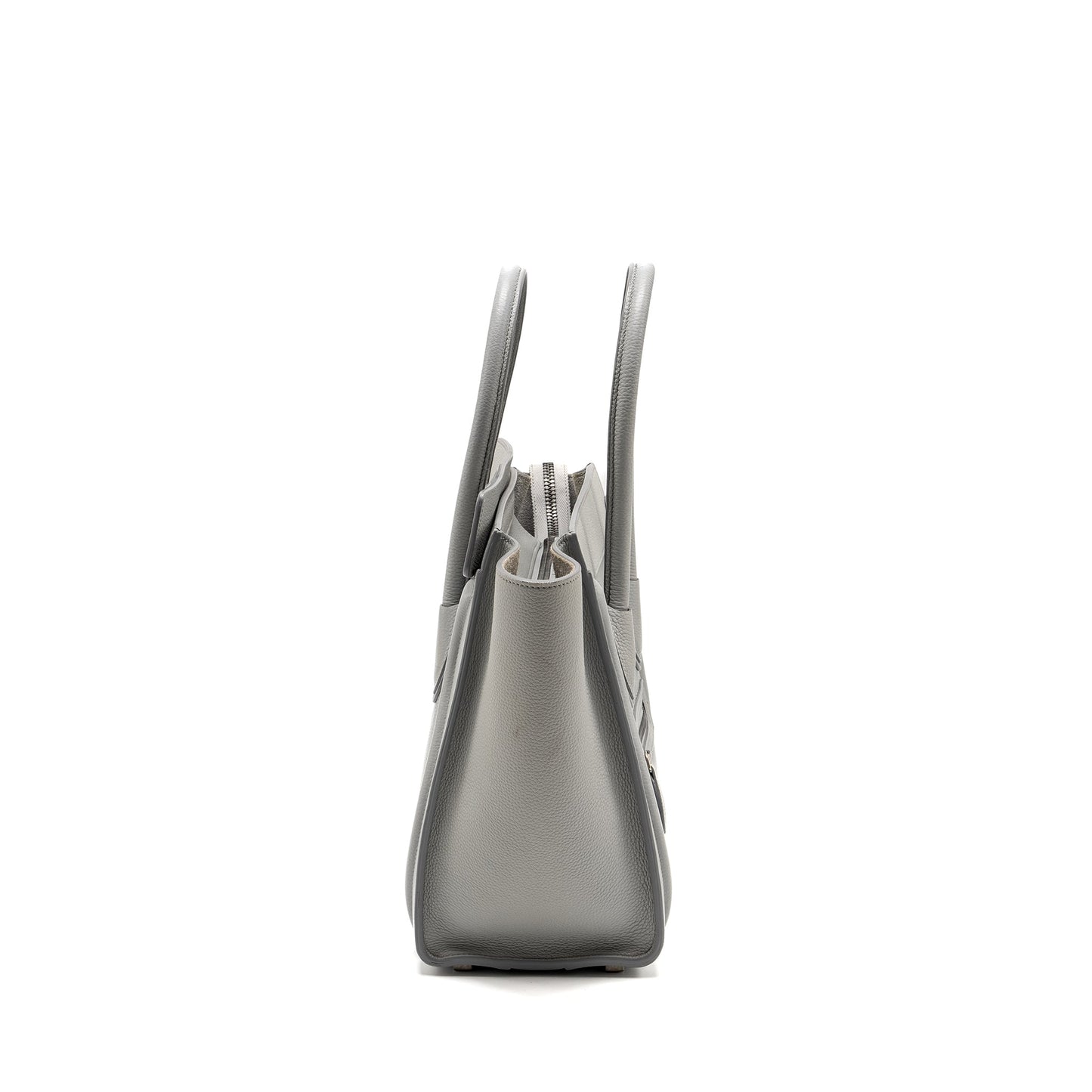 Celine Micro Luggage Purse Calfskin Light Grey Handbag Travel Bag