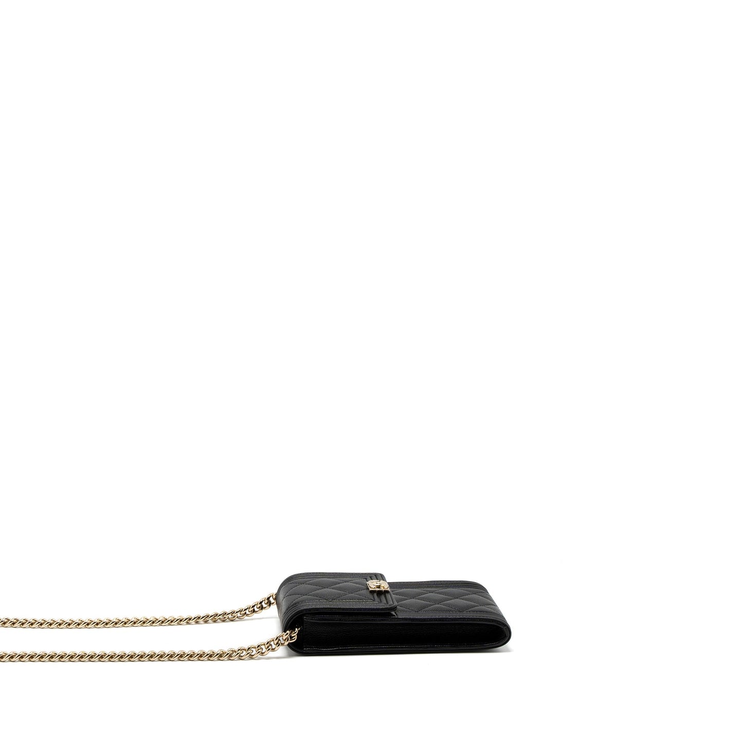 Chanel Vertical Phone Caviar LGHW Black Handbag