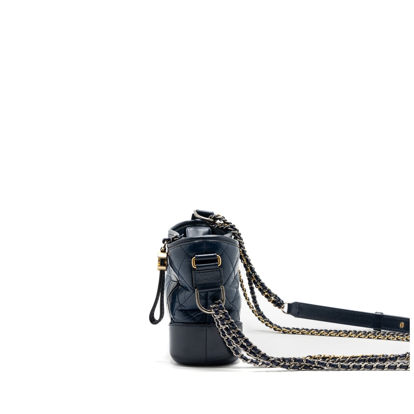 Chanel Gabrielle hobo calfskin hardware Multicolor Multicolour Blue Small Shoulder Bag