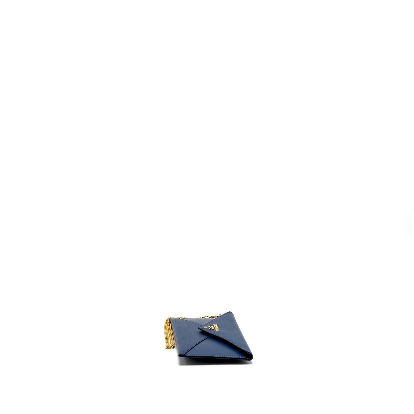 Prada Saffiano Clutch Calfskin Handbag Blue Clutch Bag