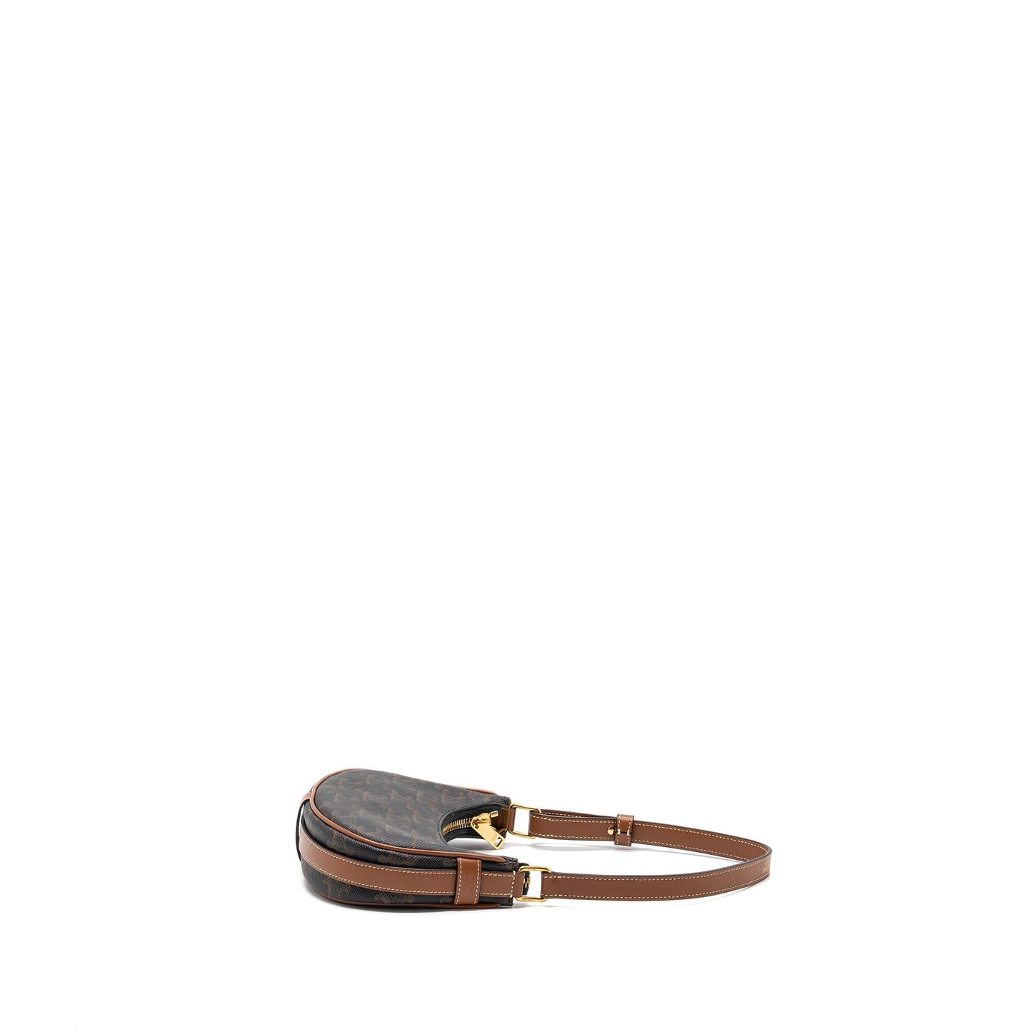 Celine Ava Triomphe Calfskin Handbag Canvas Tan Travel Bag