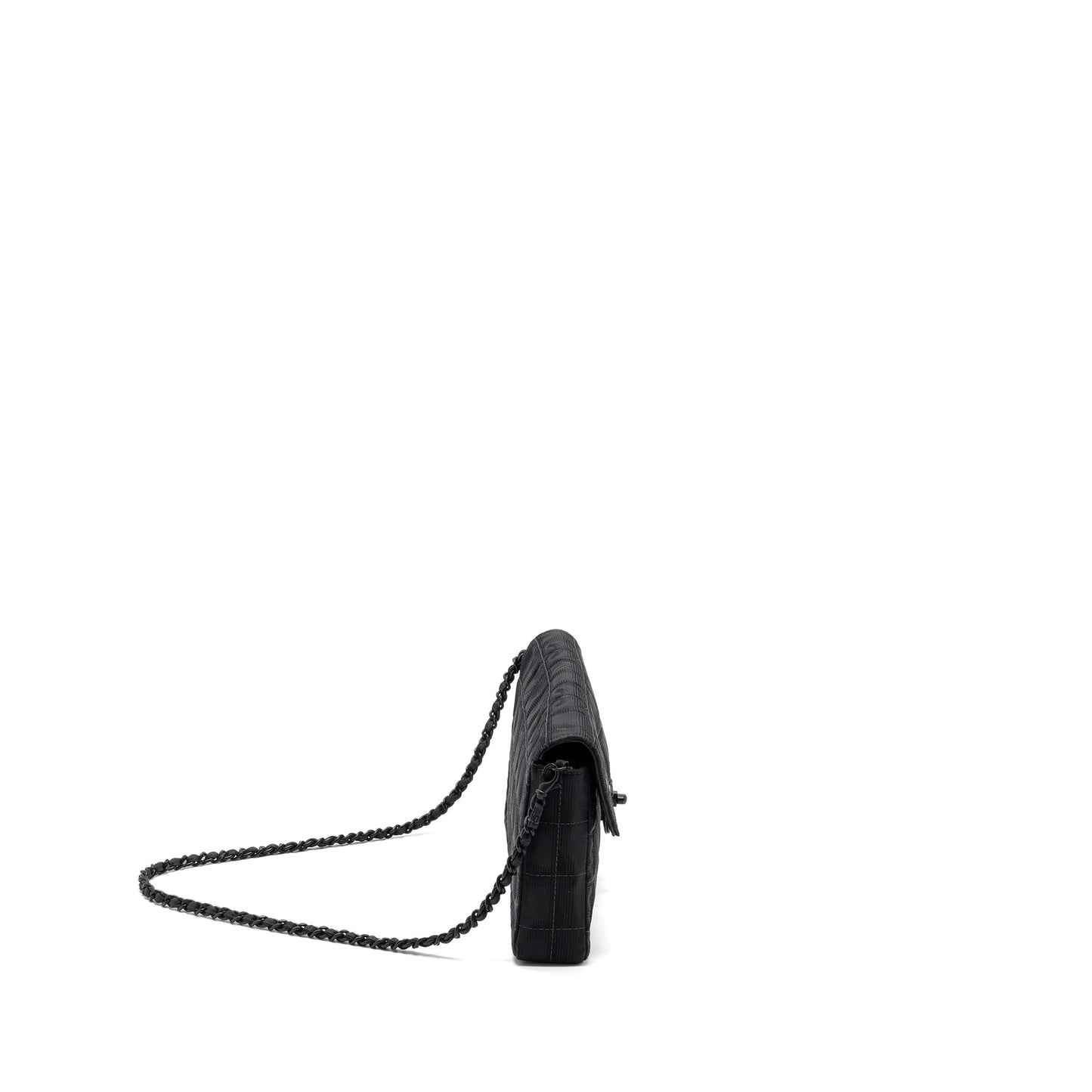 Chanel Flap Fabric Hardware Black Shoulder Bag