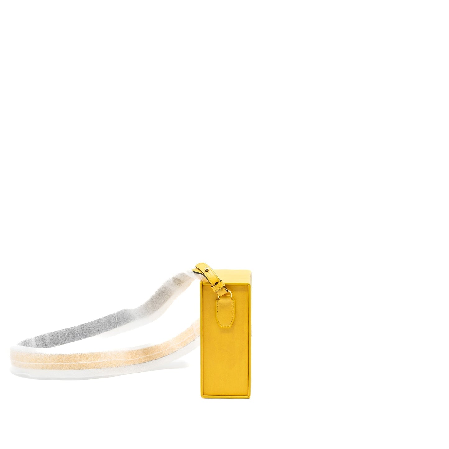 Fendi Vertical Box Purse Calfskin Yellow Mini Shoulder Bag