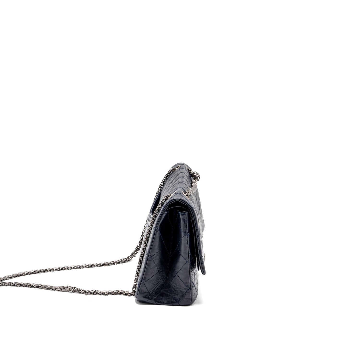 Chanel Maxi 2.55 Reissue flap aged calfskin Blue Shoulder Bag