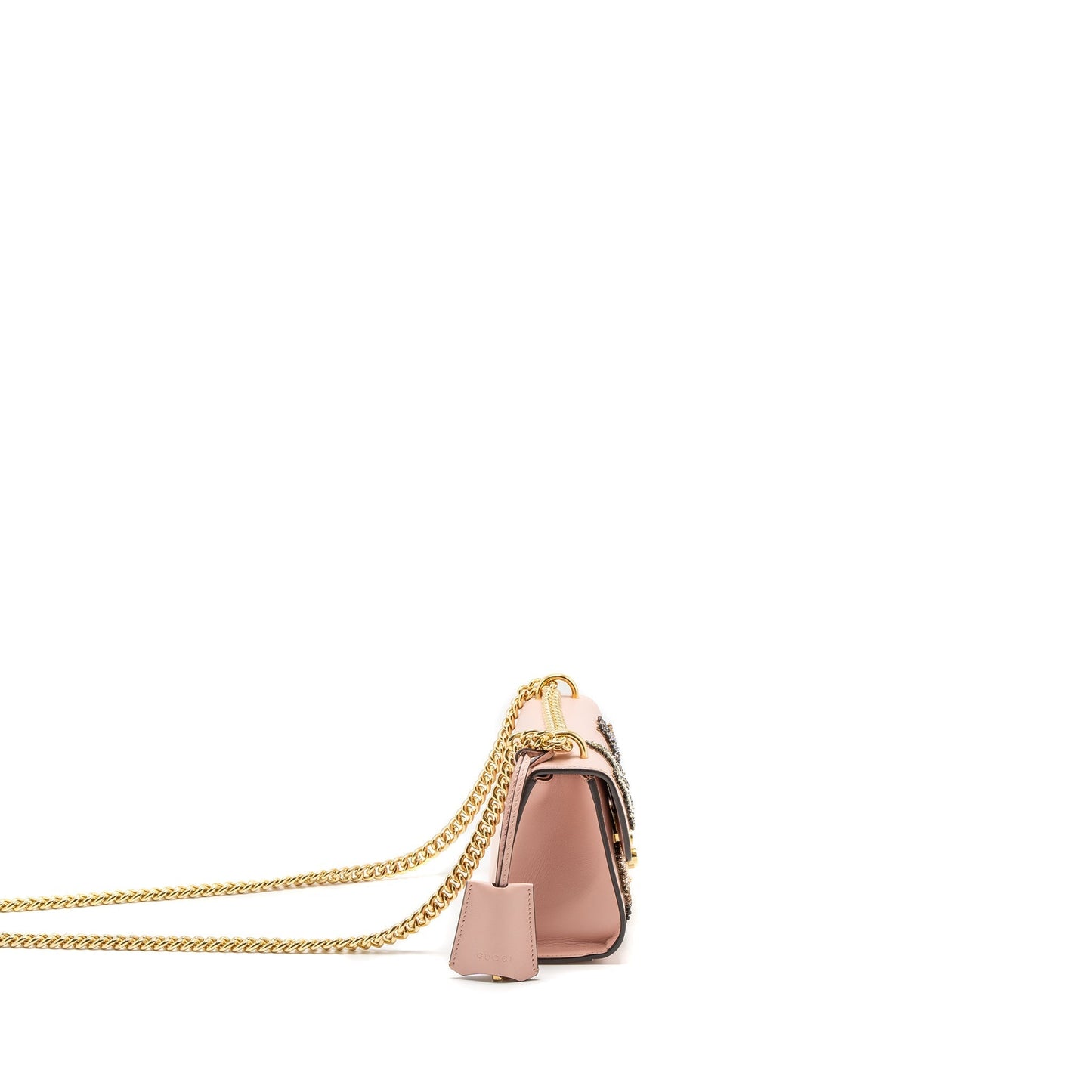Gucci Padlock Bag Crystal Star Limited Calfskin Pink Chain Travel Bag