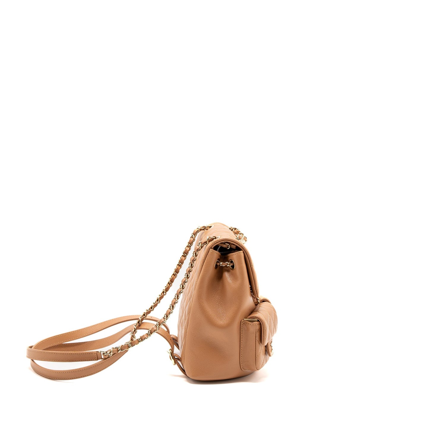 Chanel 23p Triple Pack Backpack Caviar Dark Beige