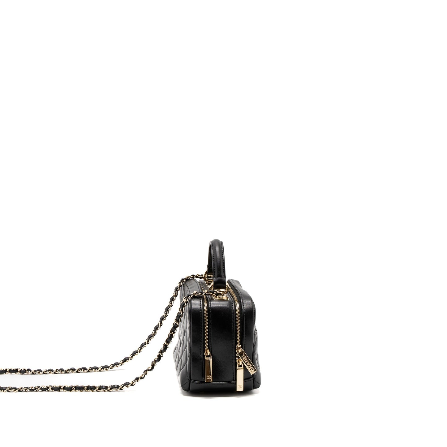 Chanel Trendy CC Top Handle Vanity Lambskin Black Handbag